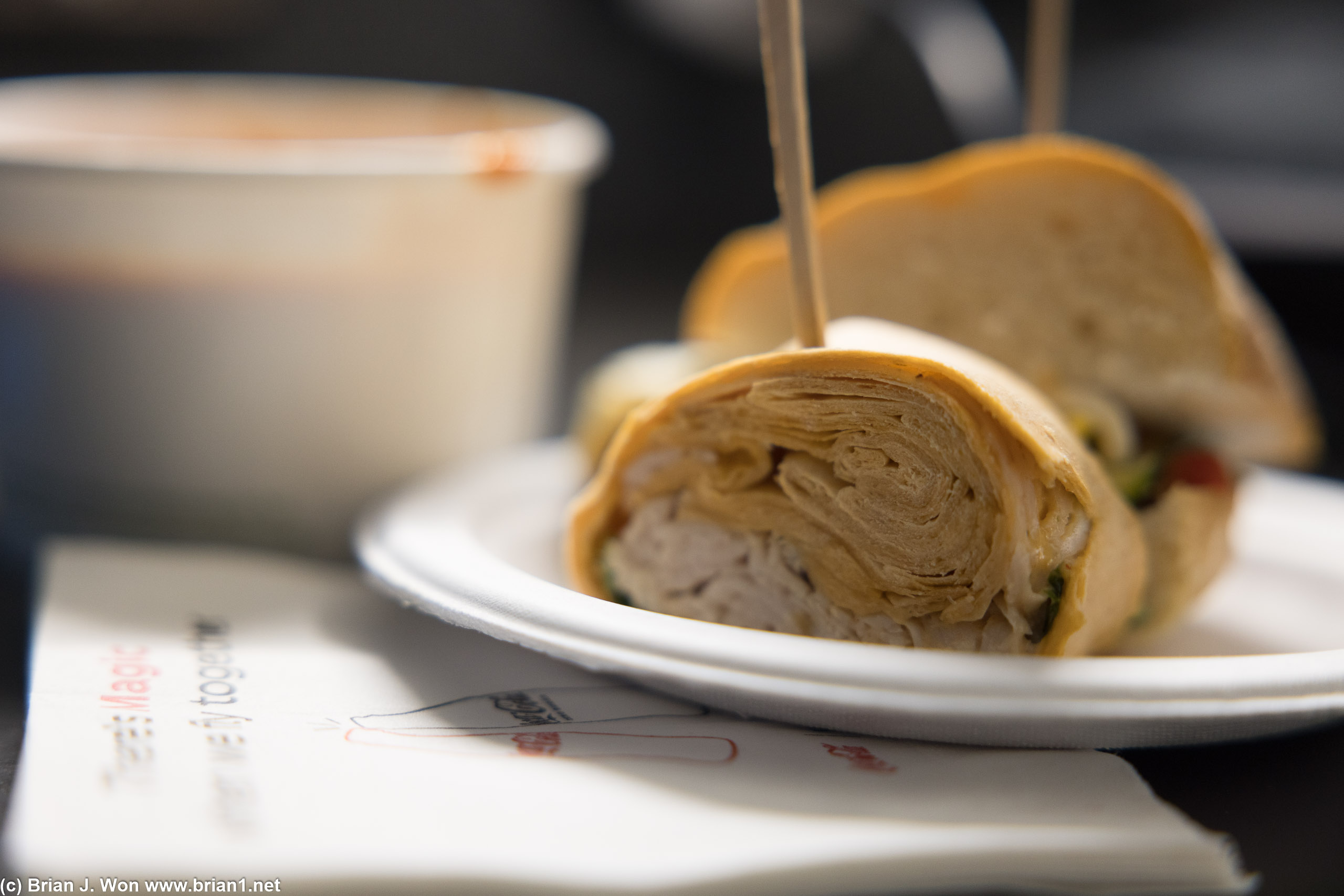 Turkey honey wrap at the EWR club.