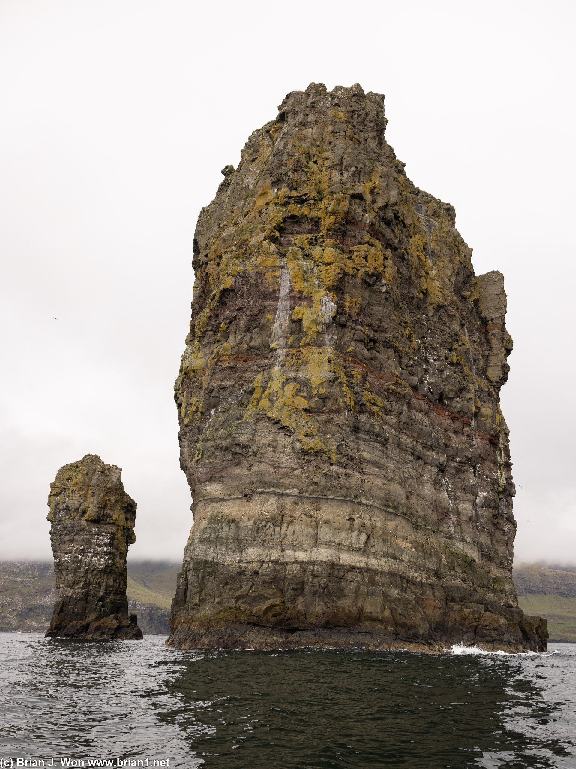 Viewed from the side.