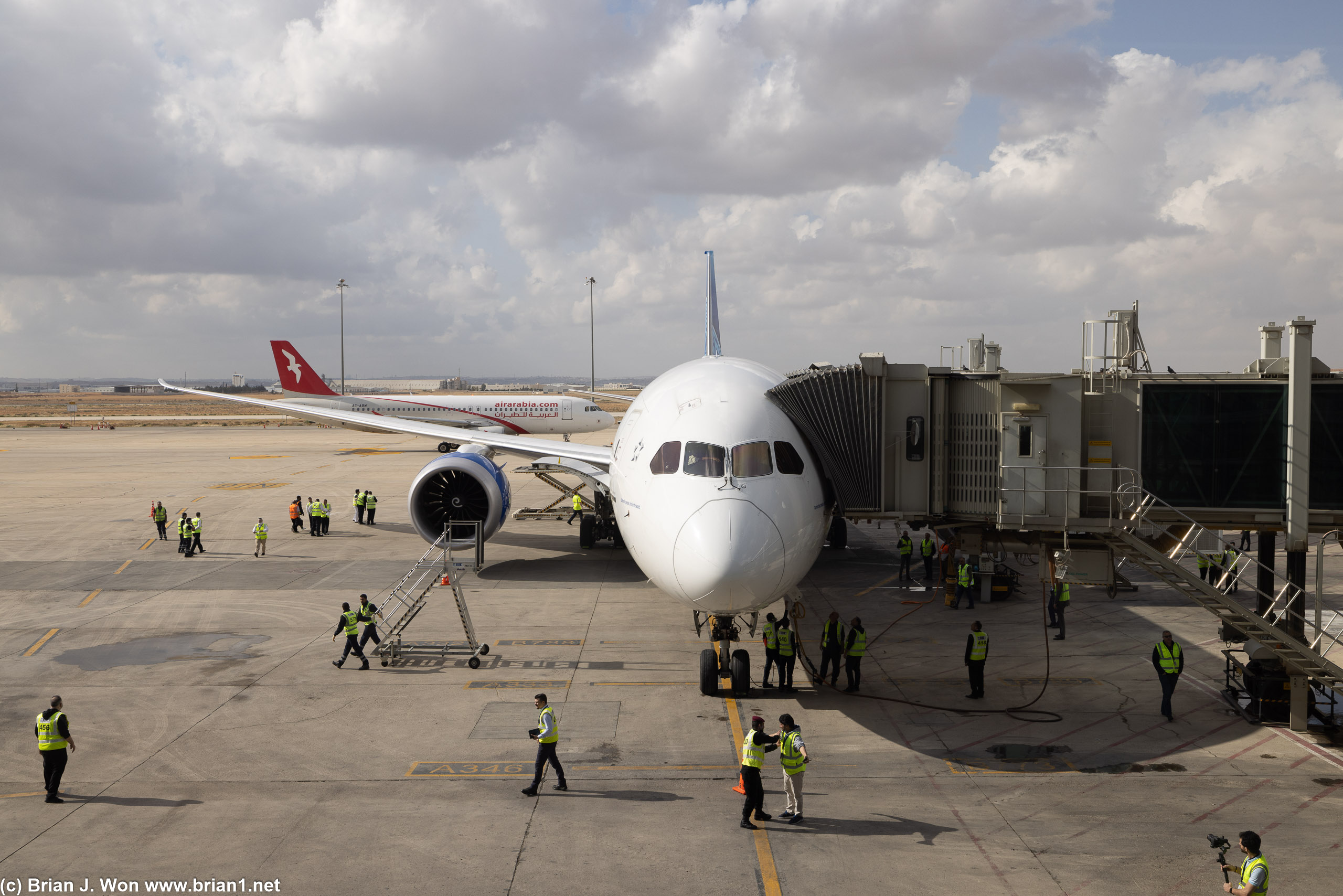 Air Arabia in the background.
