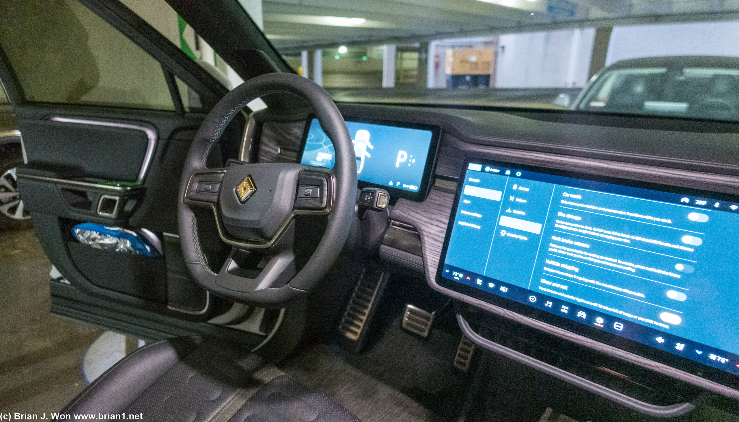 Much more traditional interior layout than a Tesla.