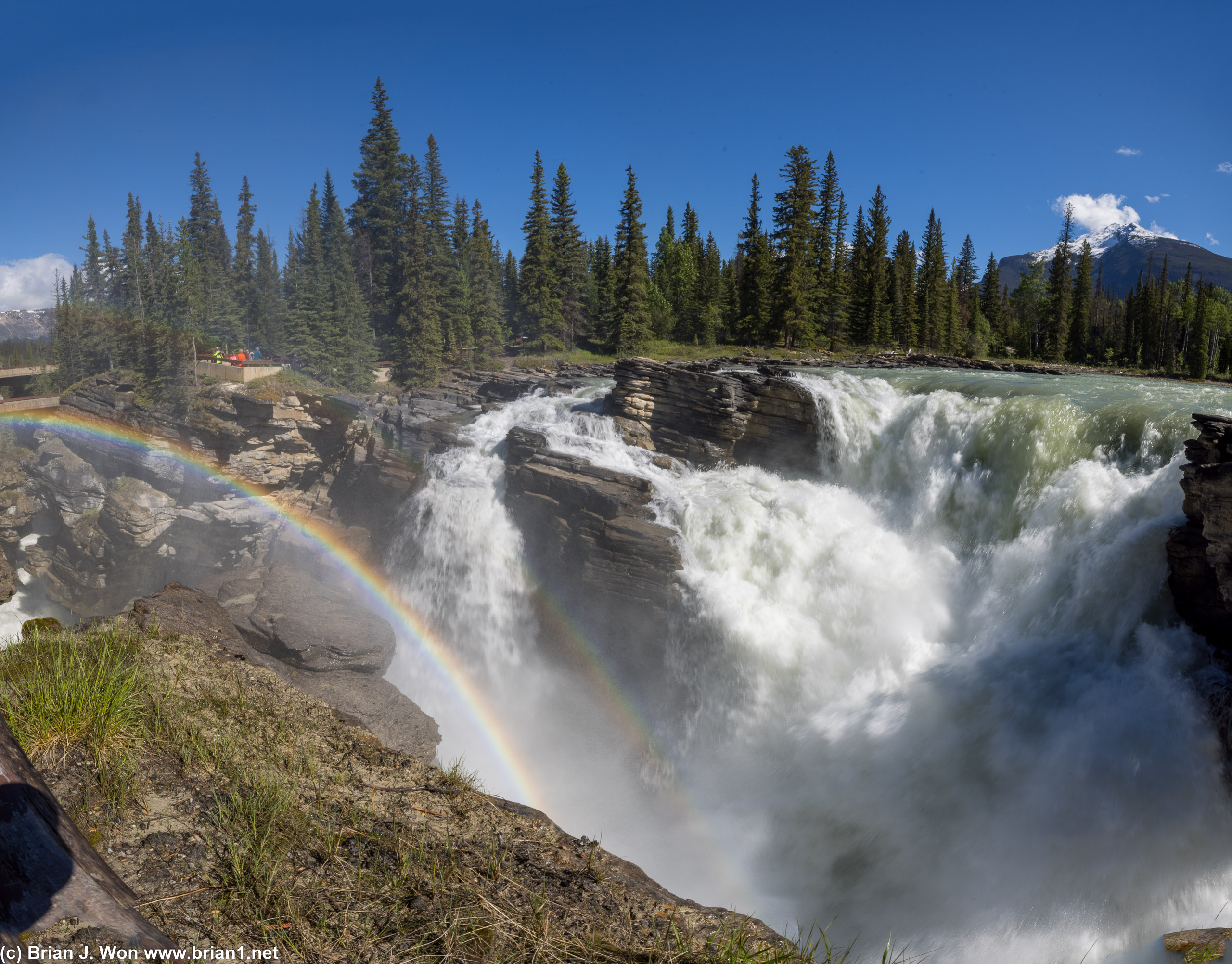 Athabasca Falls from the side.