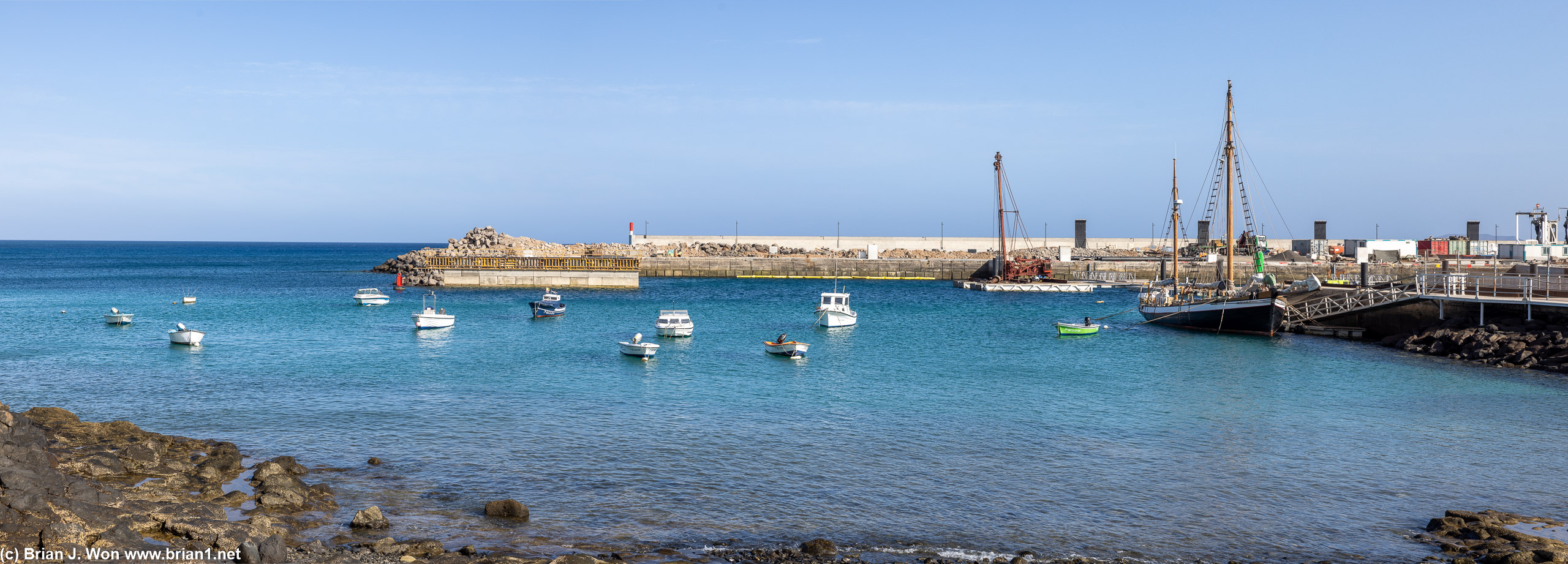 Harbor at Playa Blanca.