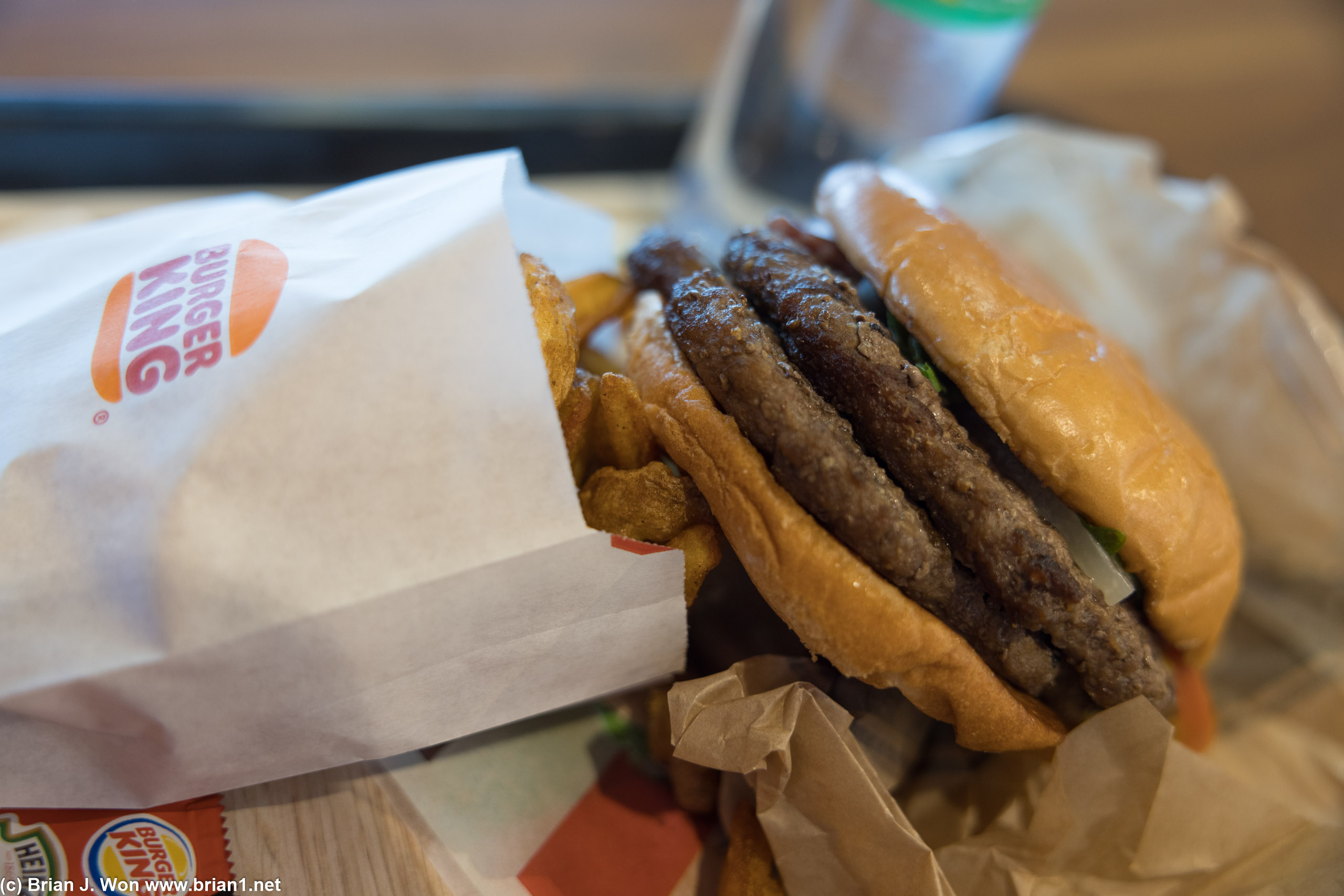 Burger King "originas iberica double." Aka well done meat with no taste, why waste Iberico with cheese? sigh.