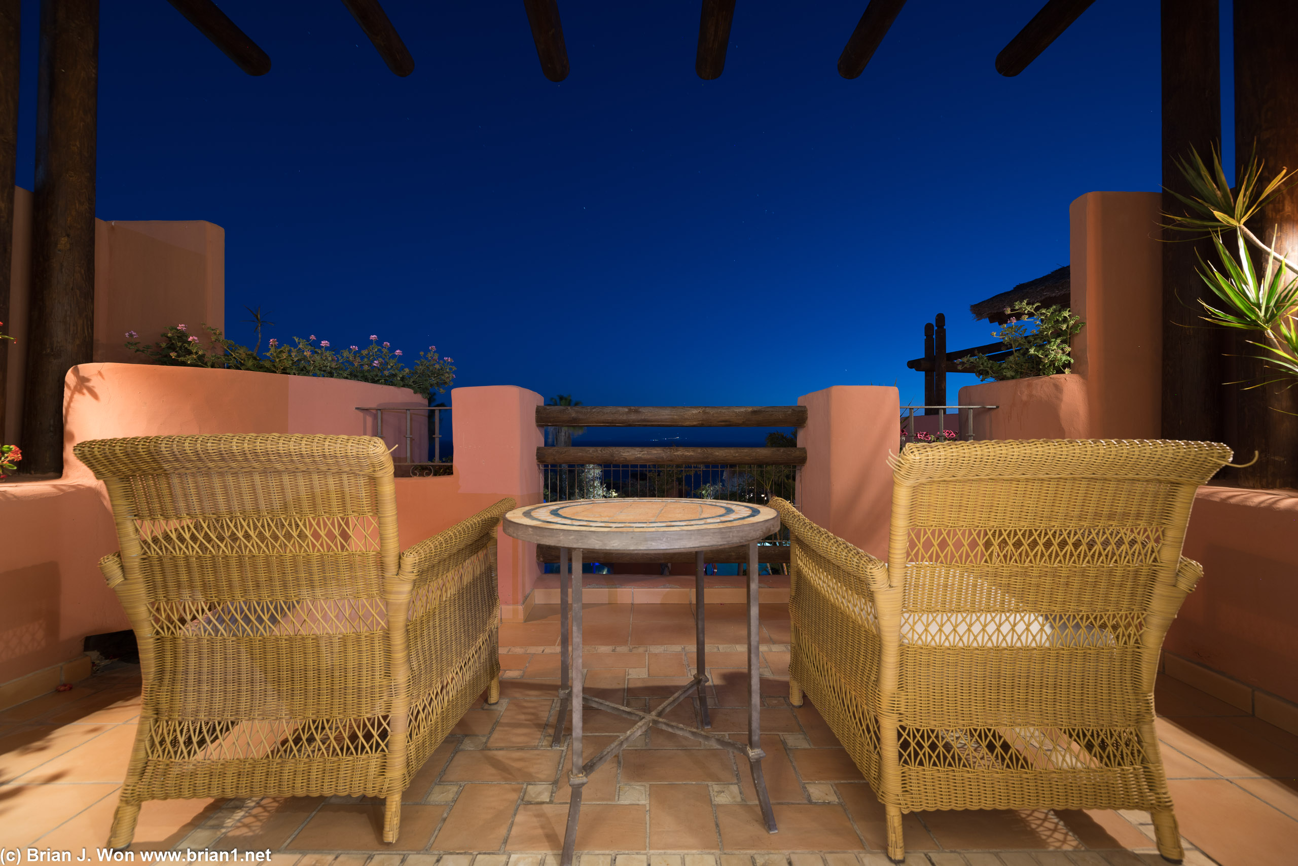 Great patio.