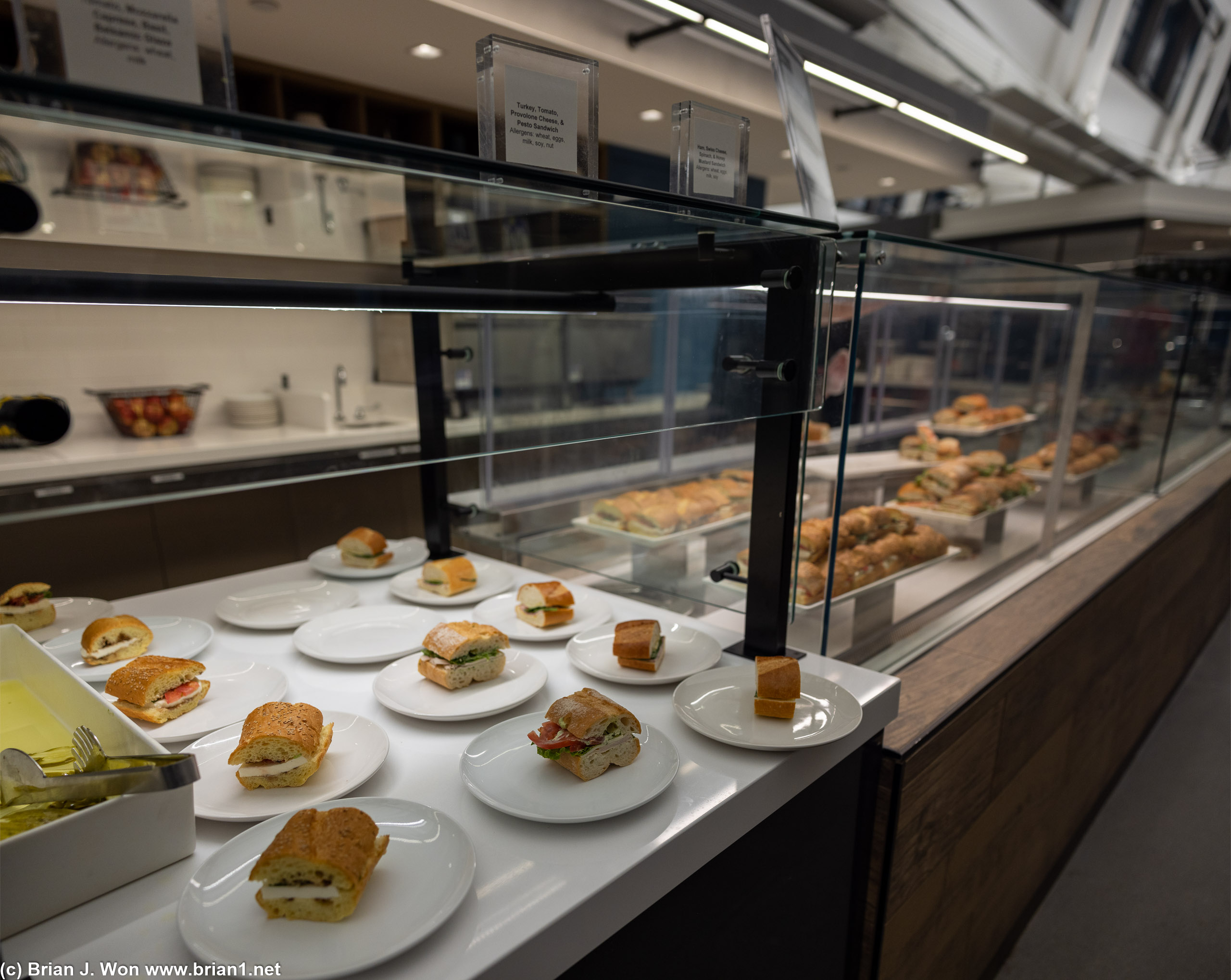 Little sandwiches at the buffet.