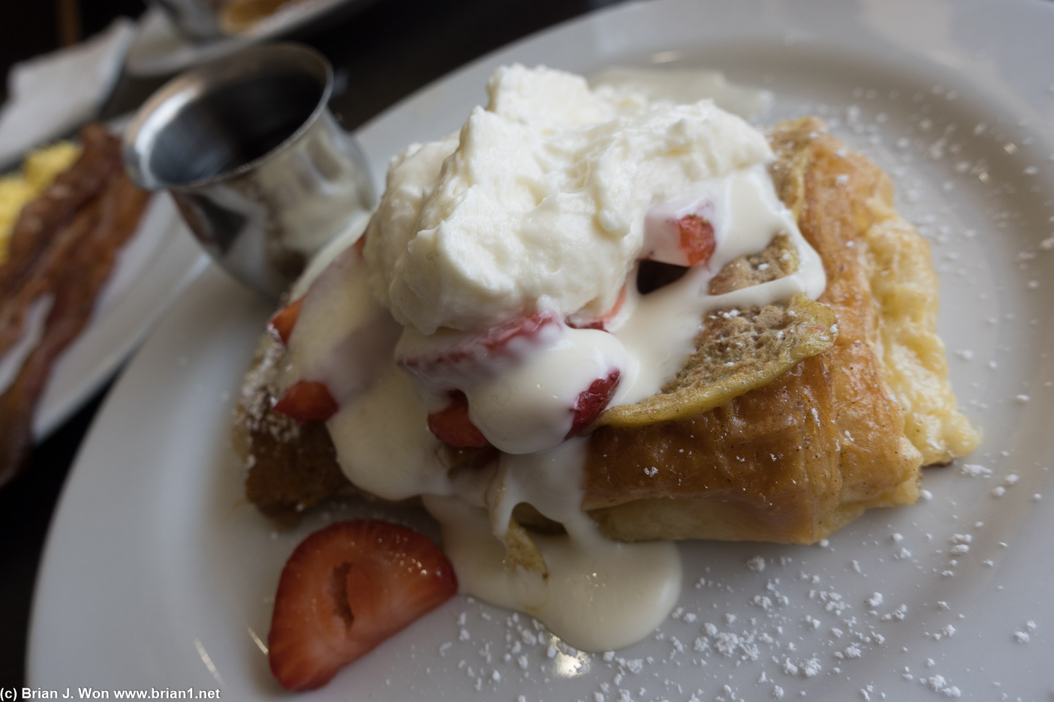 Croissant french toast was less successful.