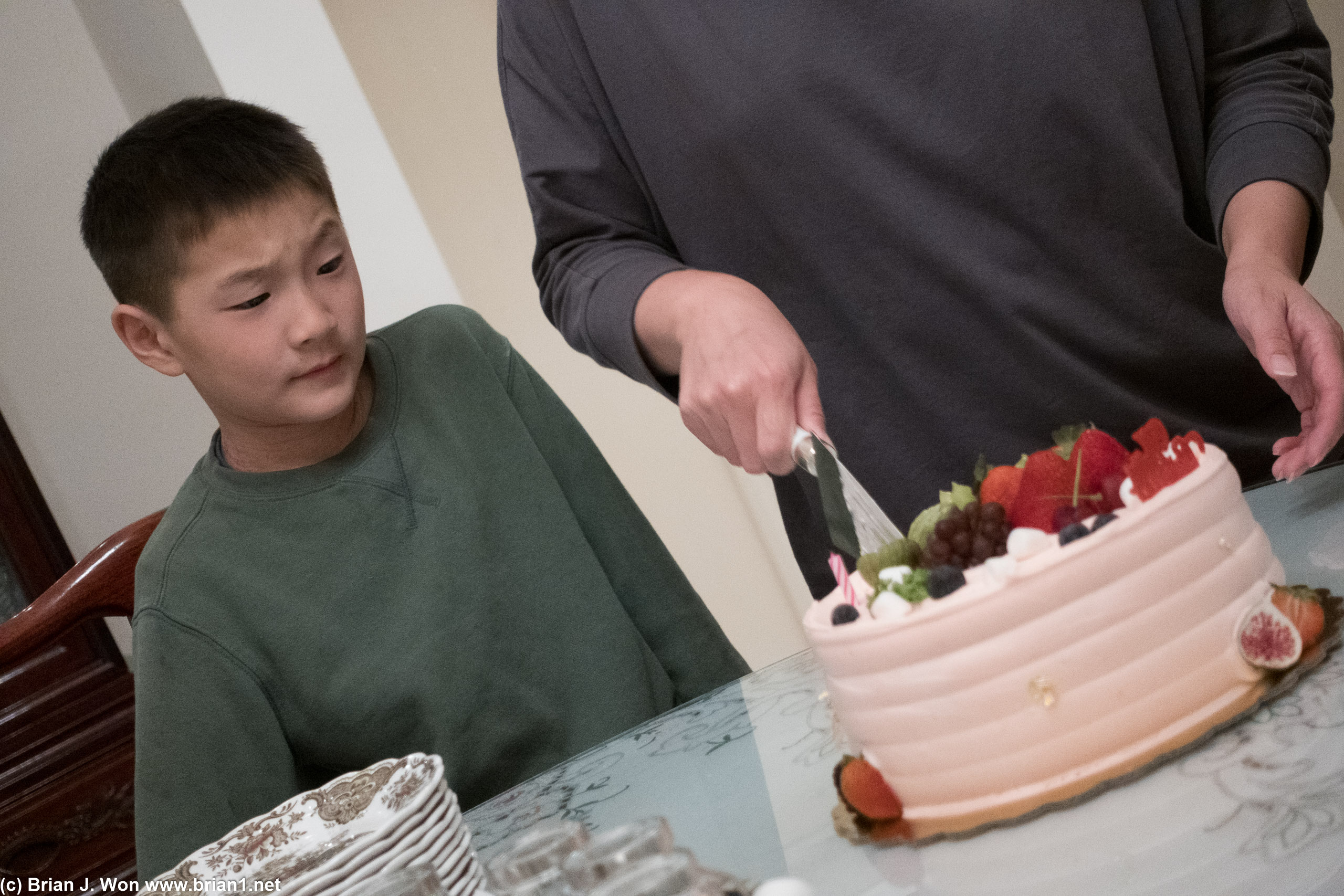 Mason's expression!