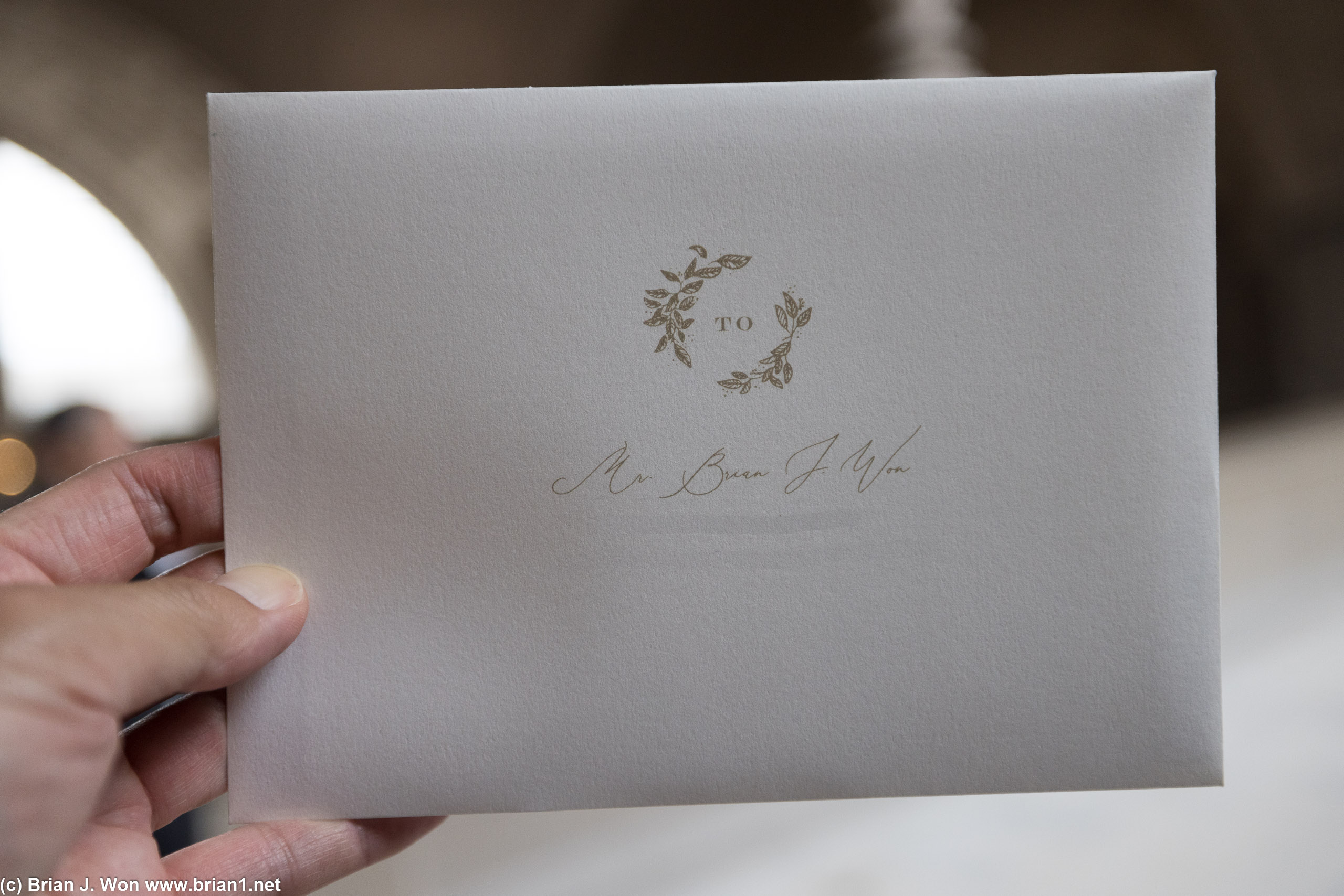 Hey it's a wedding invitation.