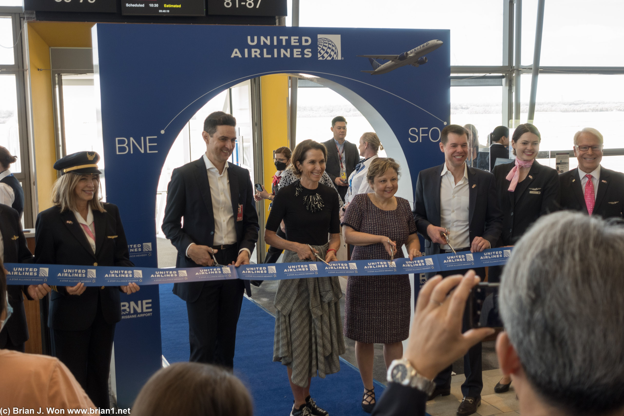 Inaugural flights demand ribbon cutting.