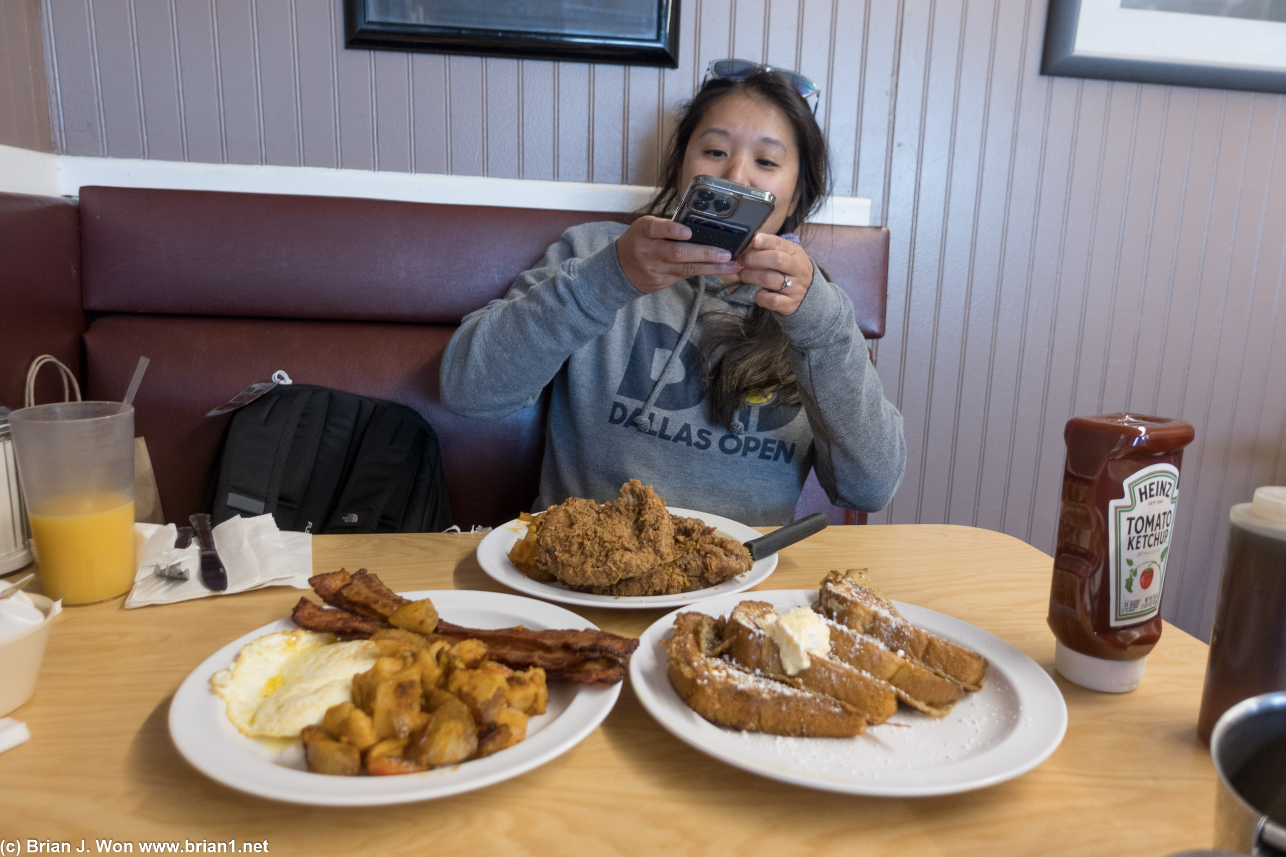 Emily also photographs her food.