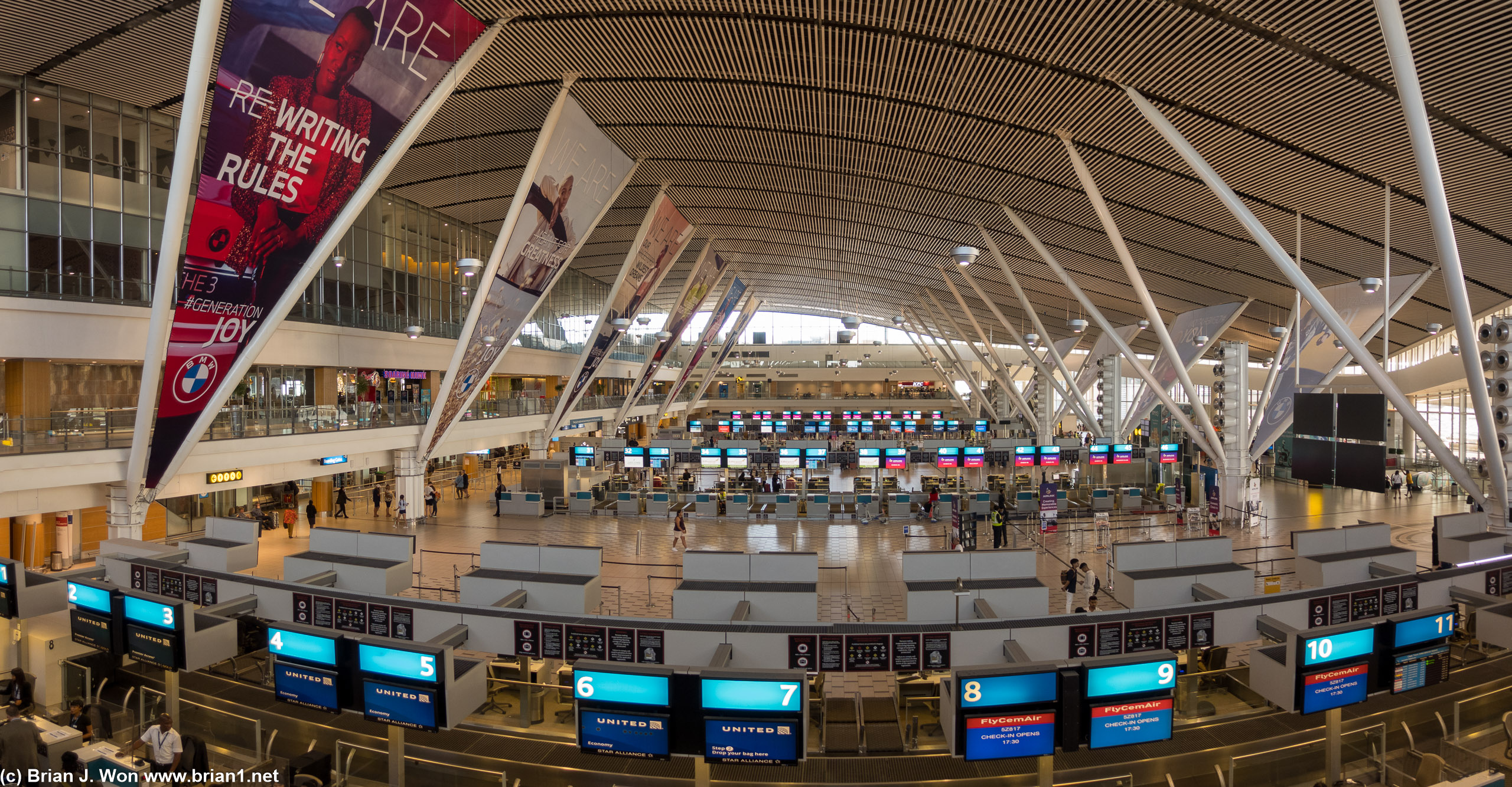 International terminal at Cape Town International Airport.