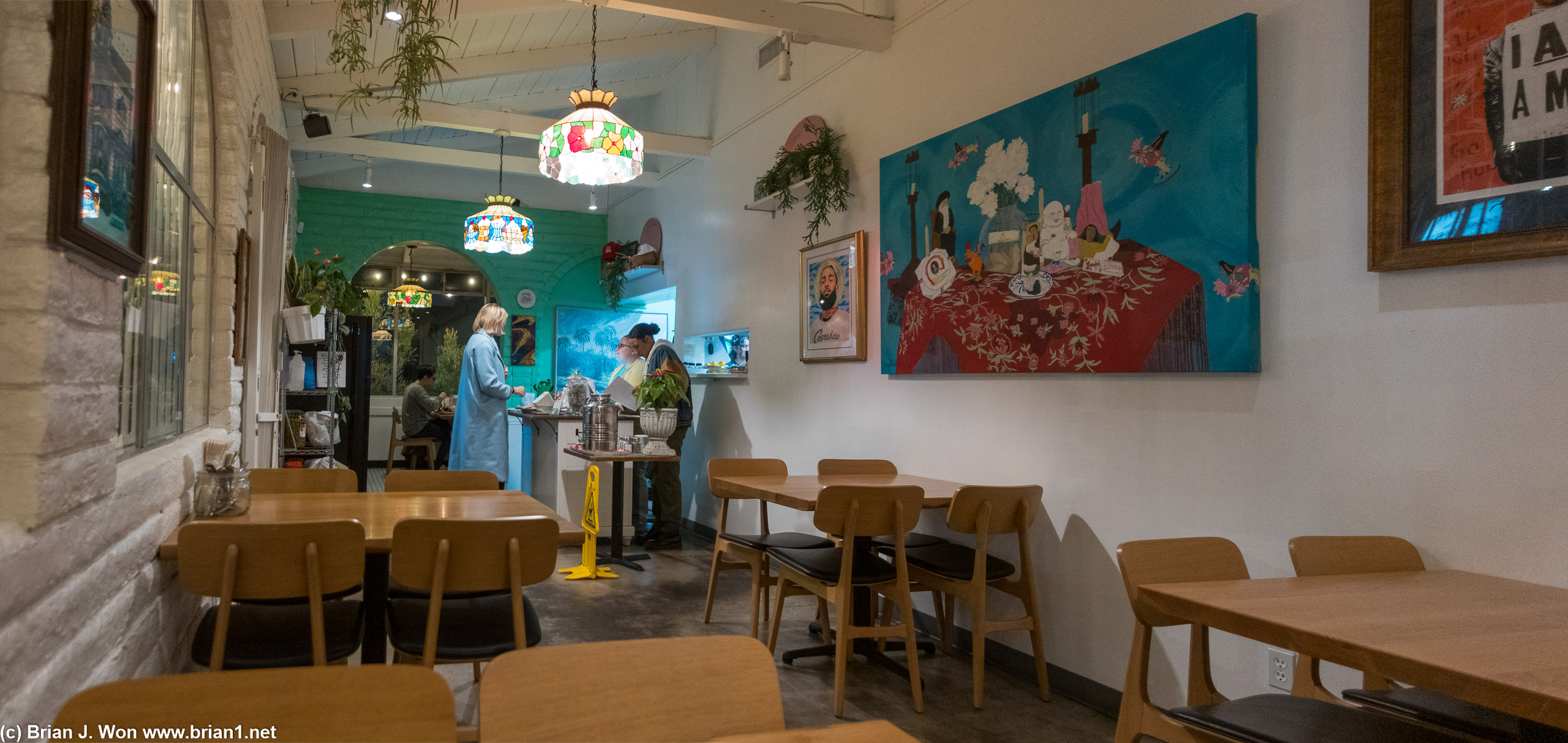 Reverse, looking toward the register and the front seating area.