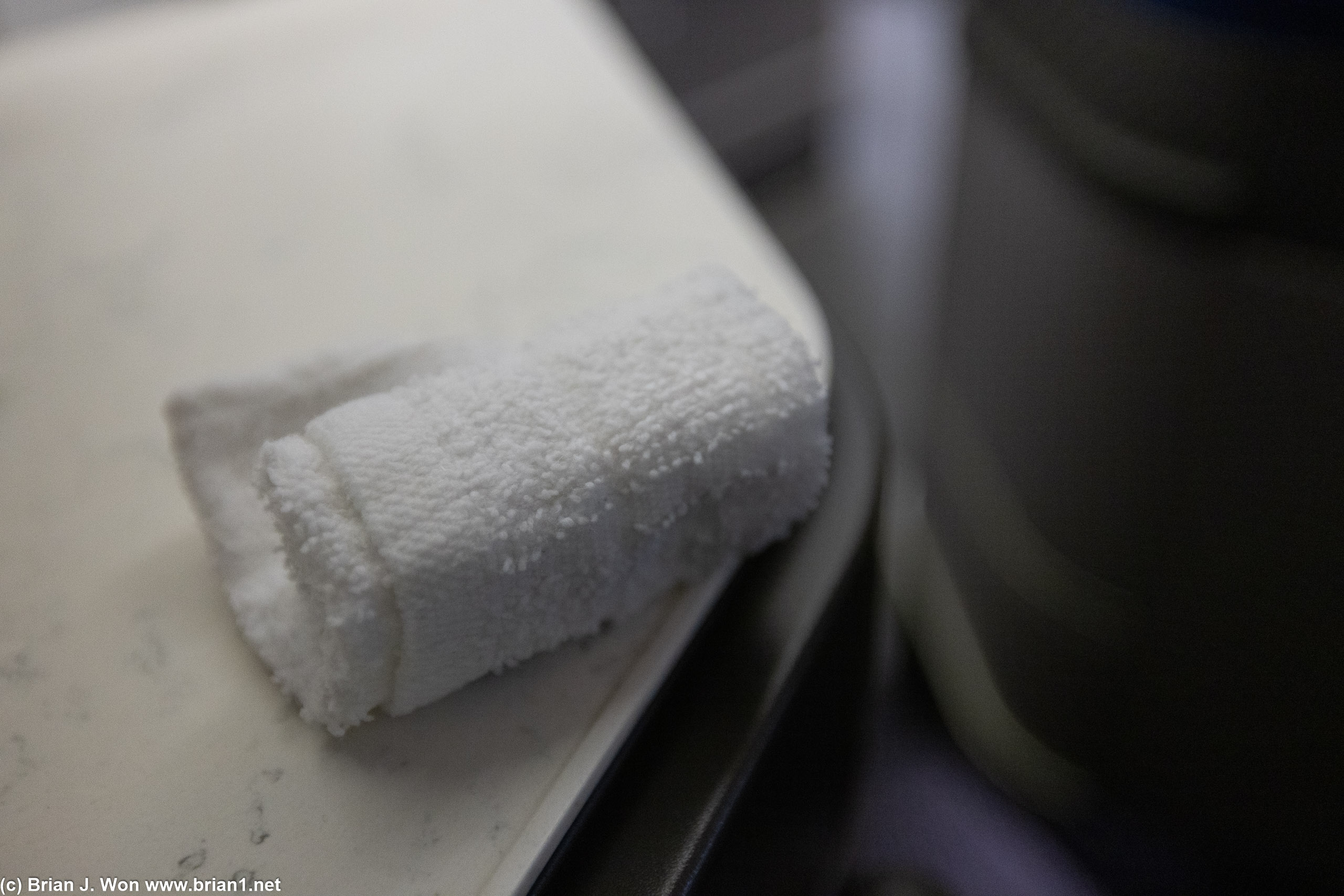 Hot towels are back onboard.
