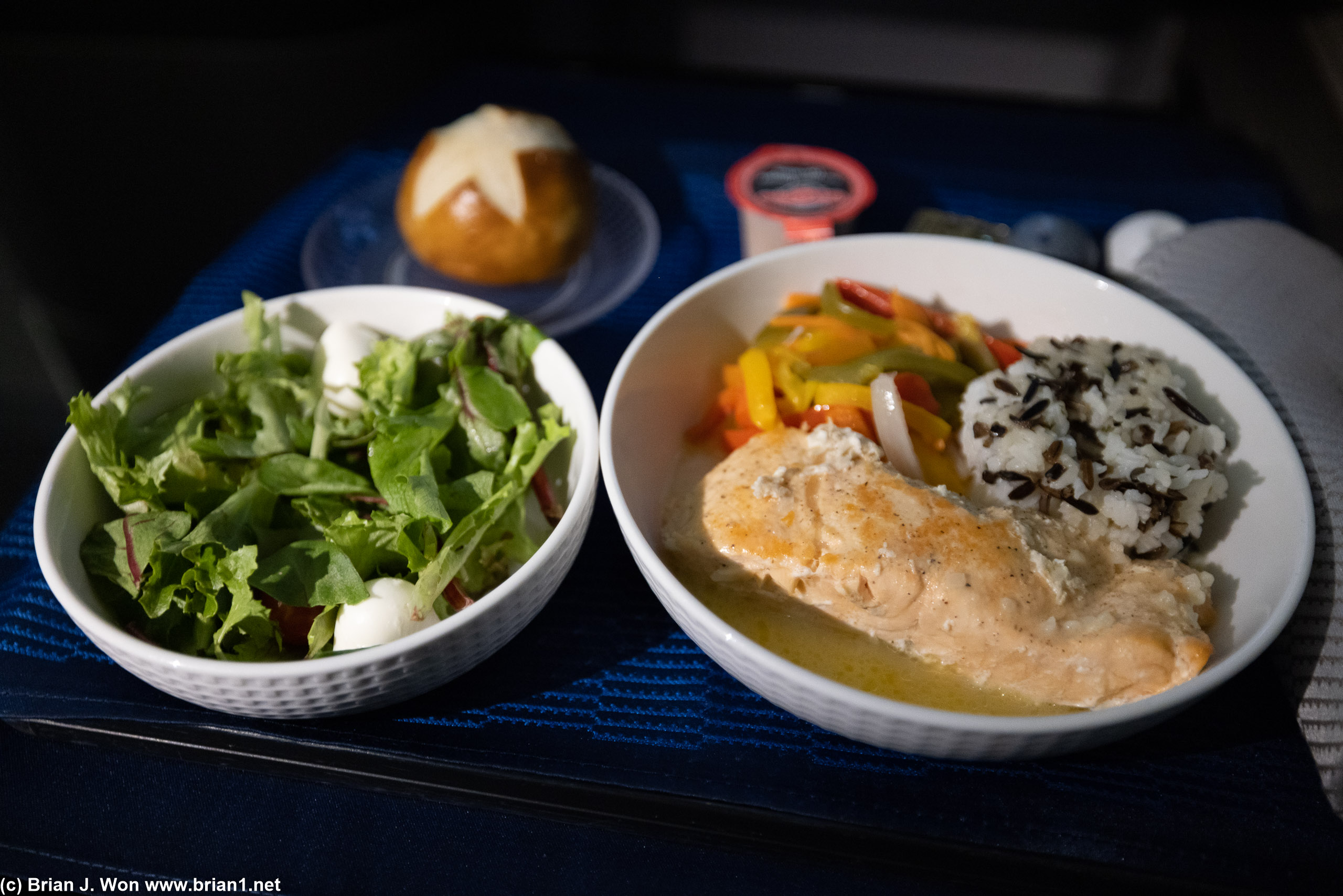 Salmon is best described as indifferent, but at least it's a proper salad.