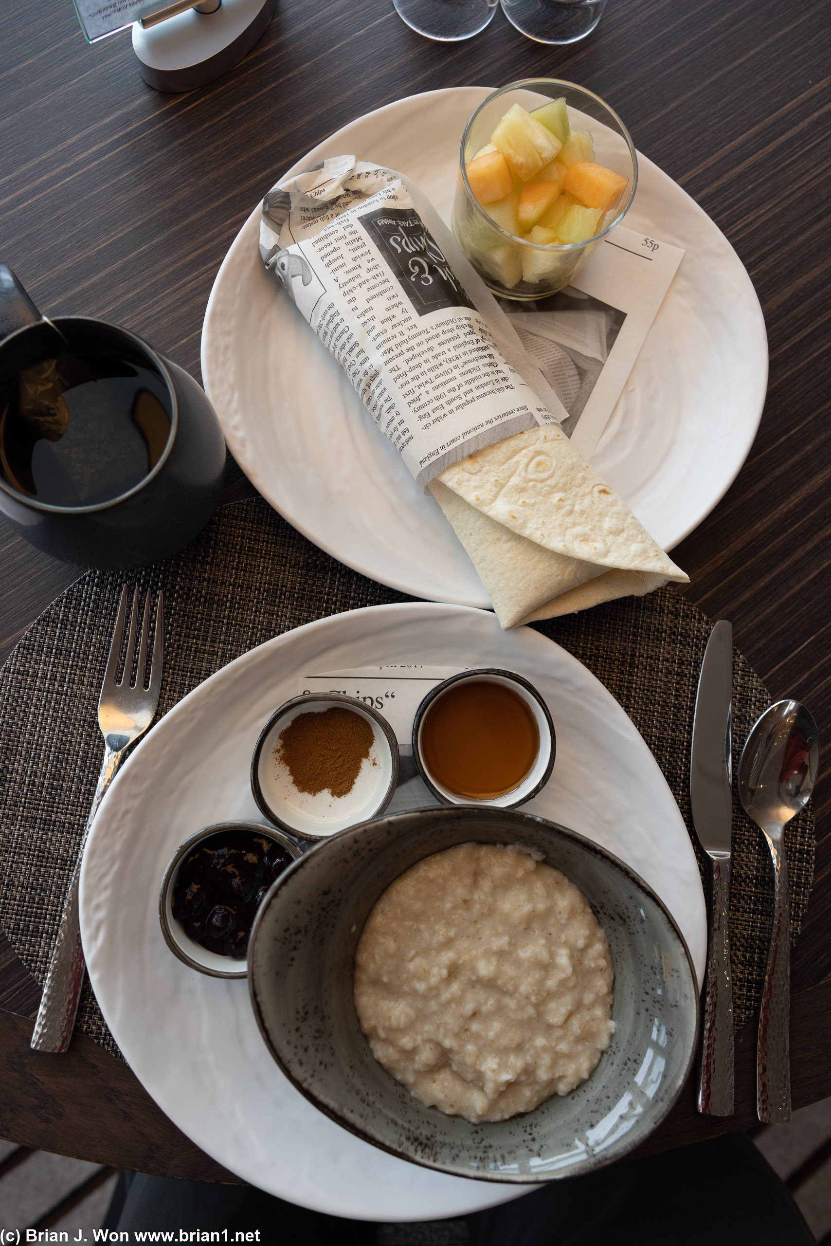 Breakfast up in C.Green's as opposed to Two-Seventy.