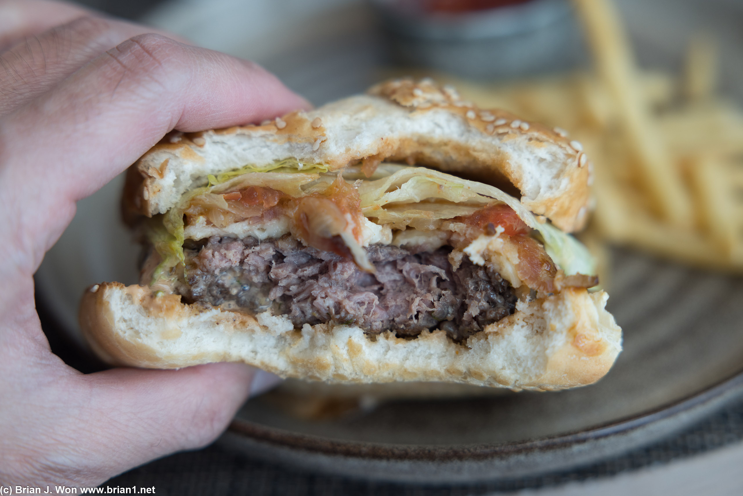 Burger was pretty good.