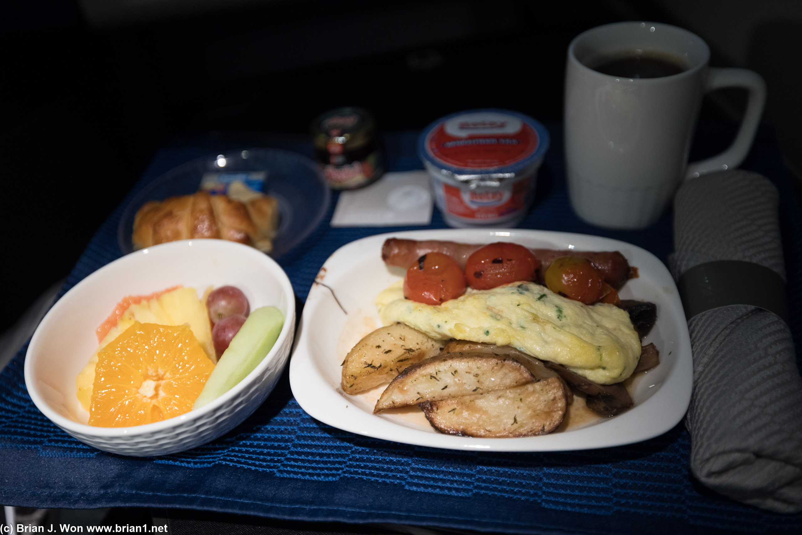 Breakfast was pretty meh, but considering how bad UA has been, this was an improvement.