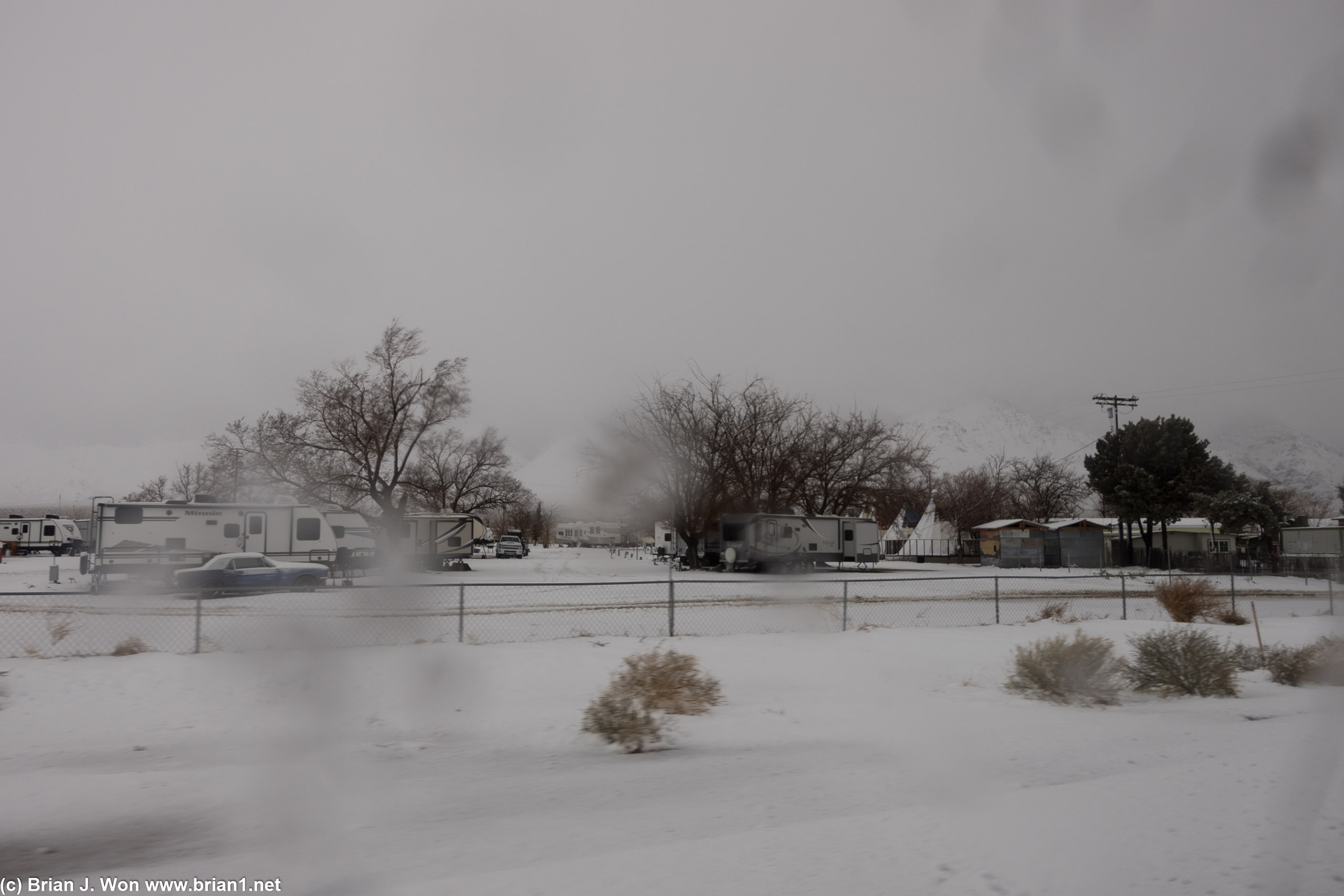Last view of the Olancha RV Park and Motel.