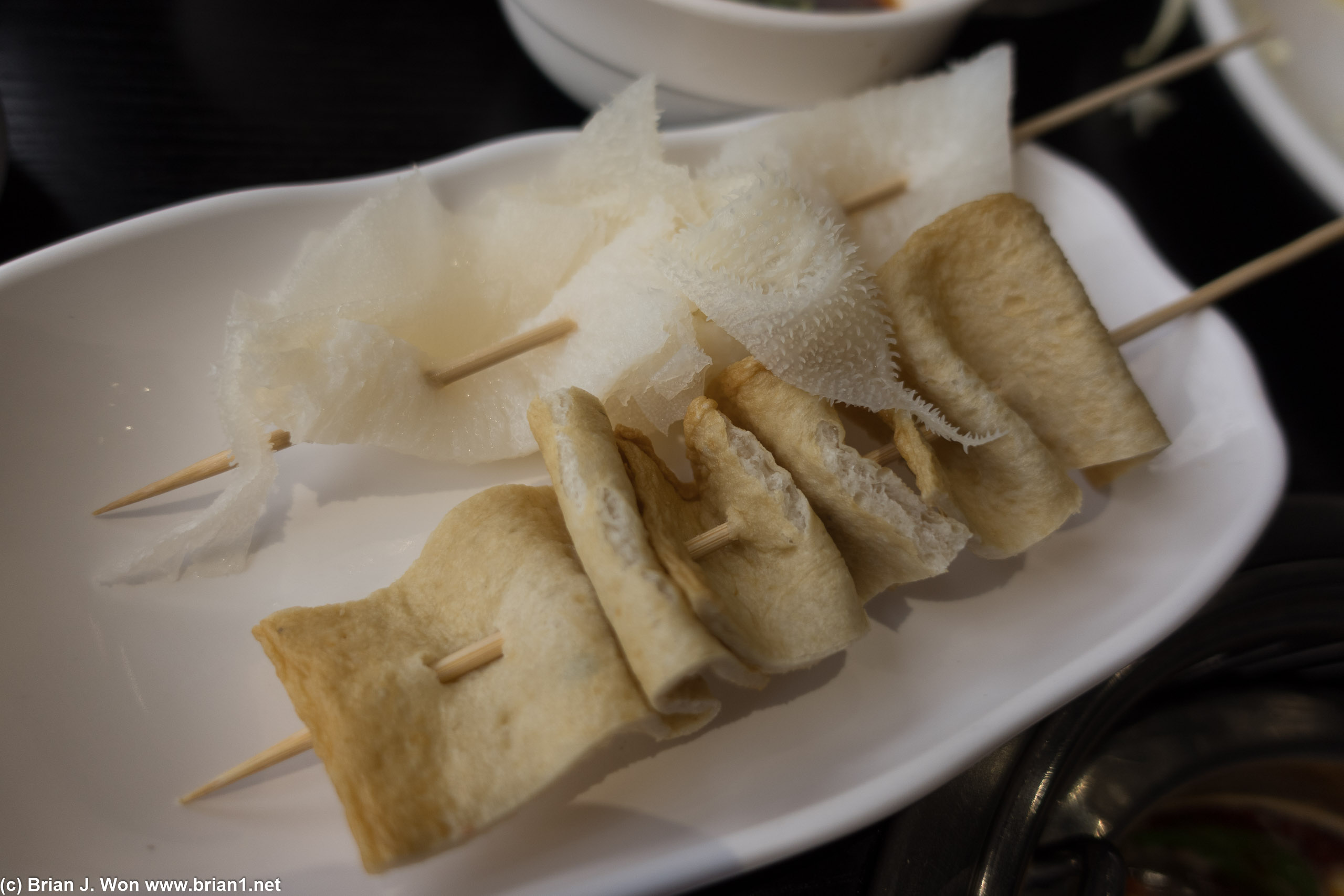 Tripe was excellent, fish cake was just okay.