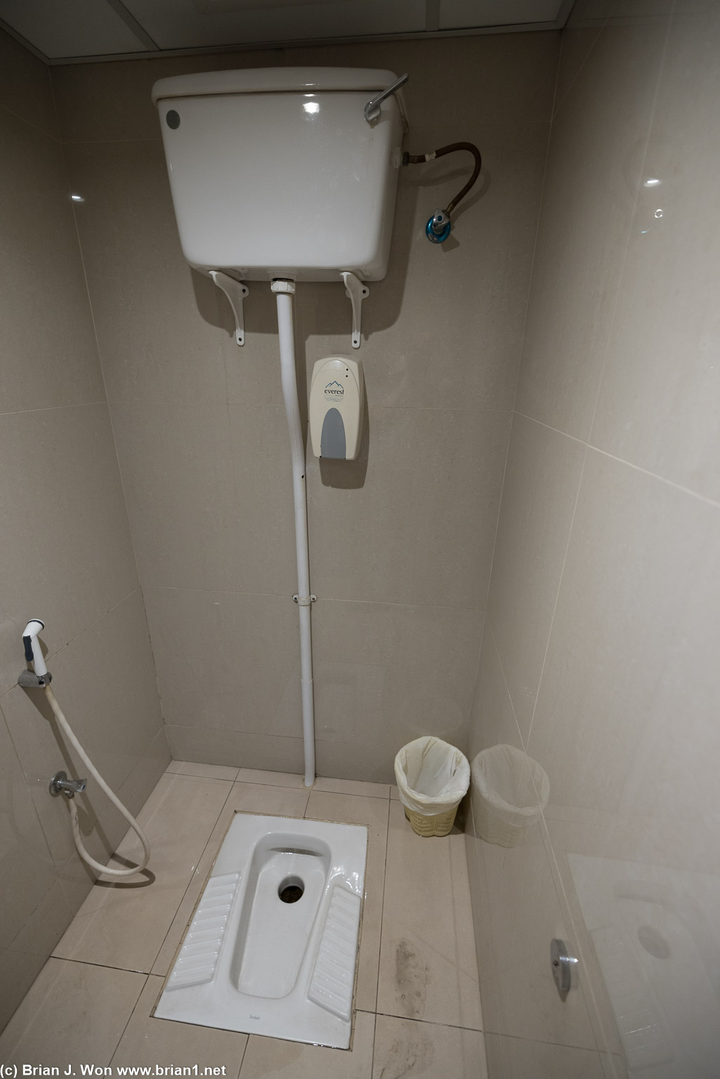 Squat toilets are still found here.