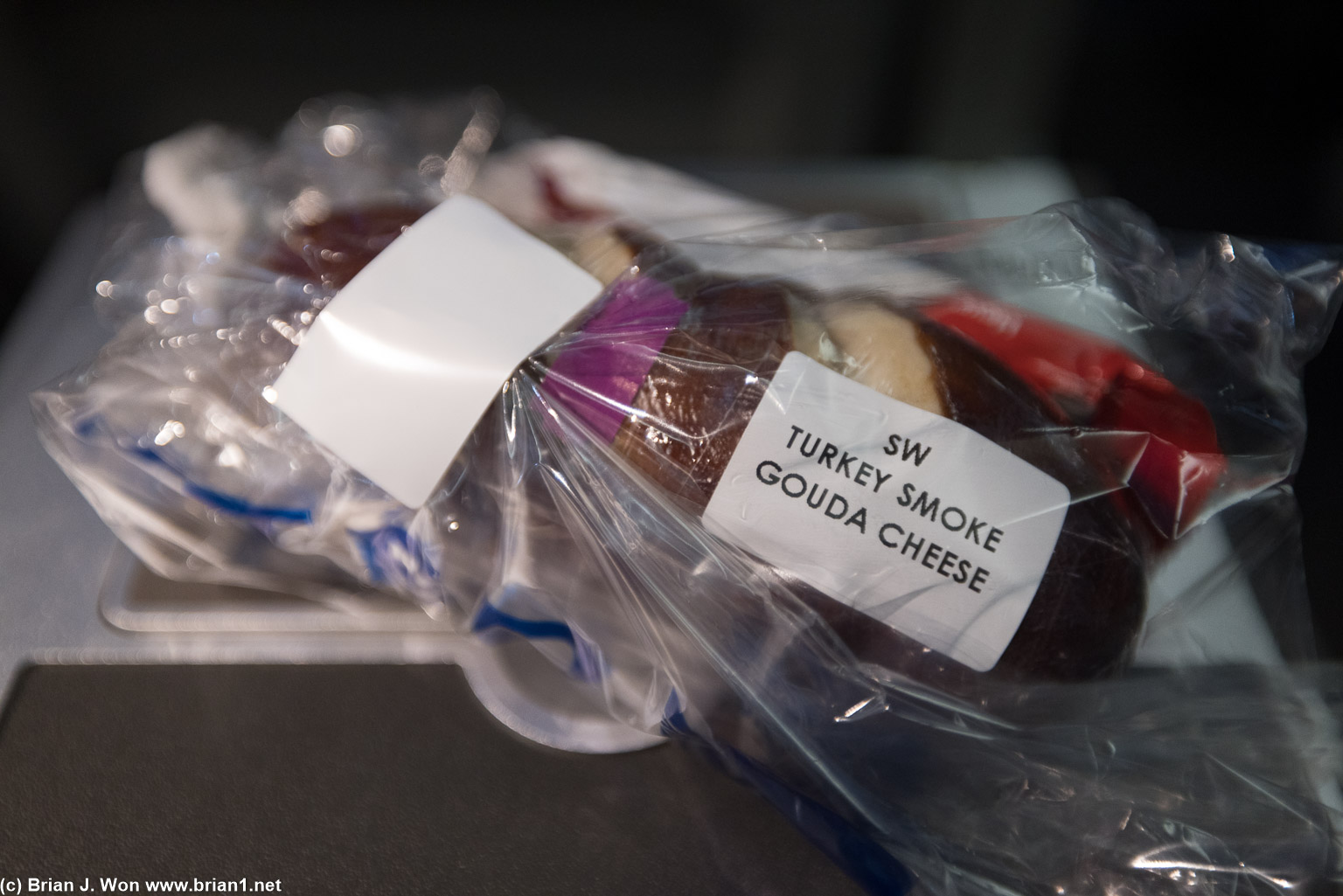 Mid-flight snack on UA 163.