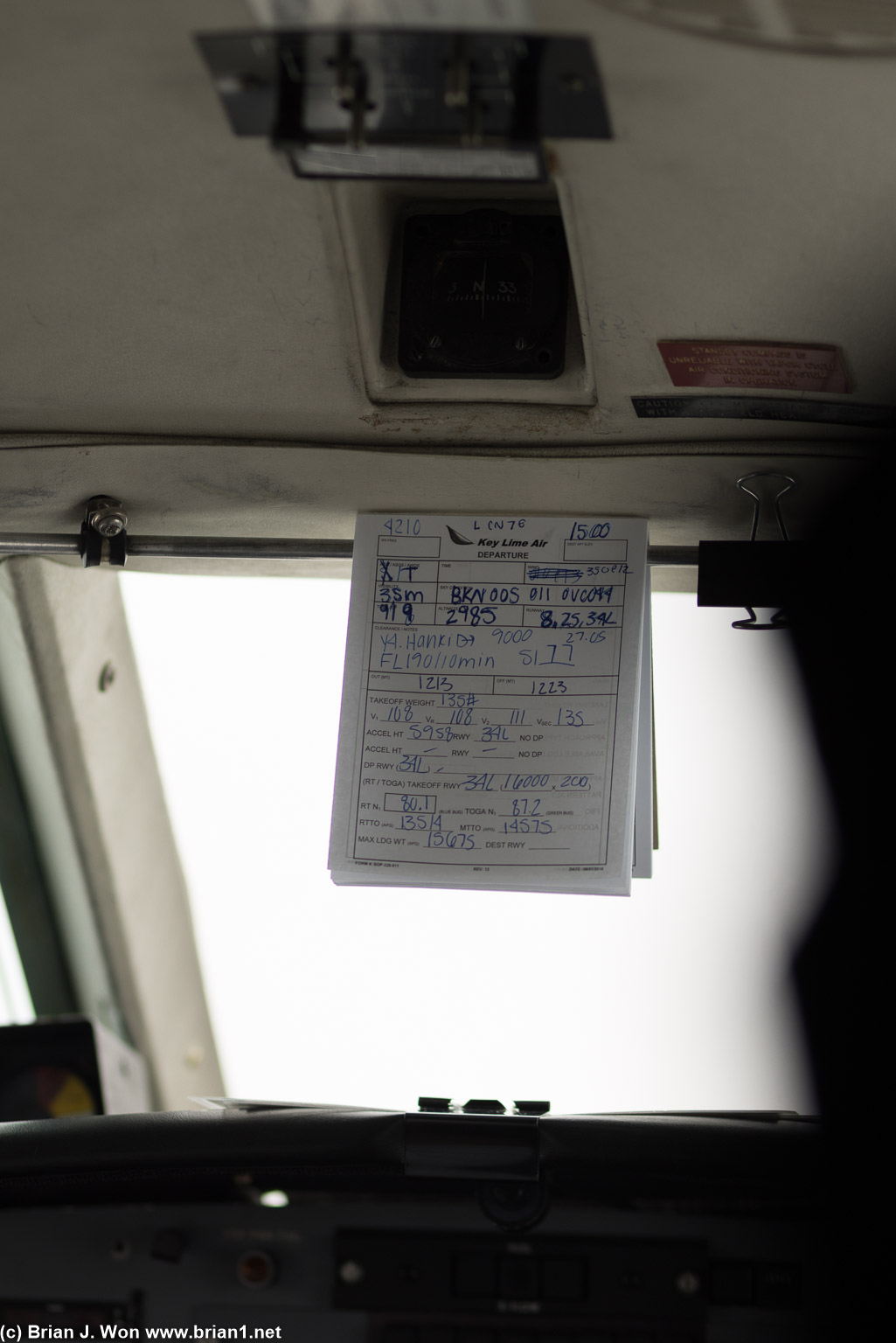 Flight information.