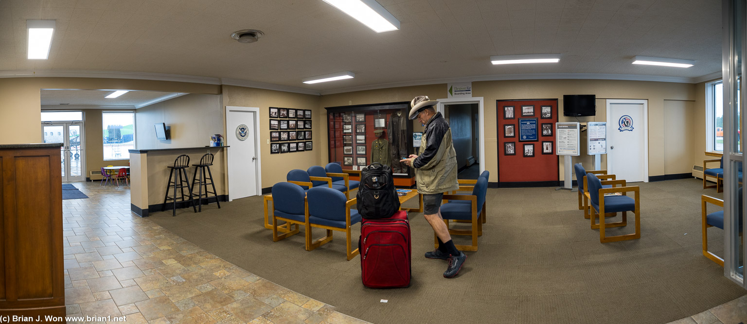 Inside the tiny terminal.