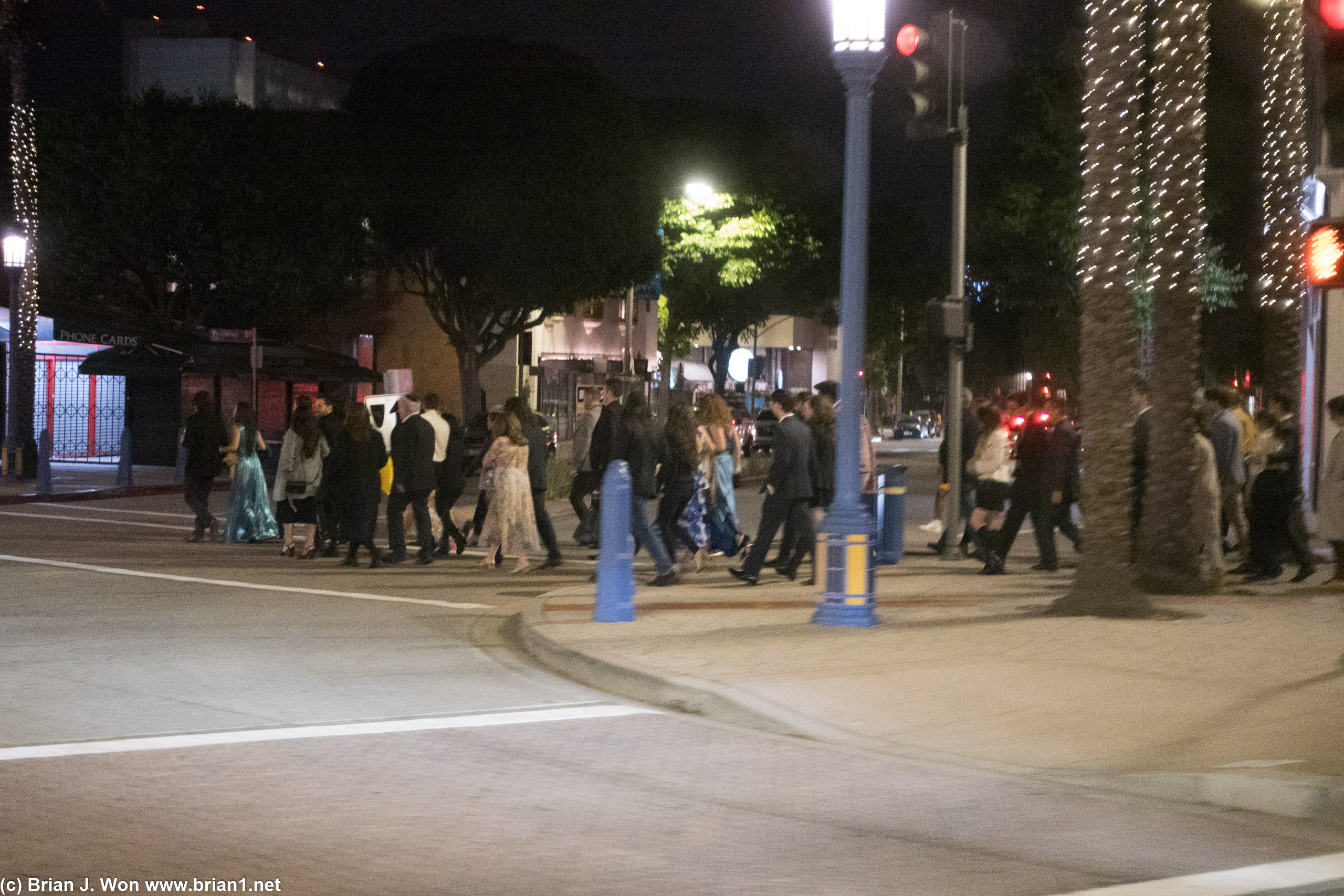 Not sure why there's this big dressed up crowd in Westwood.