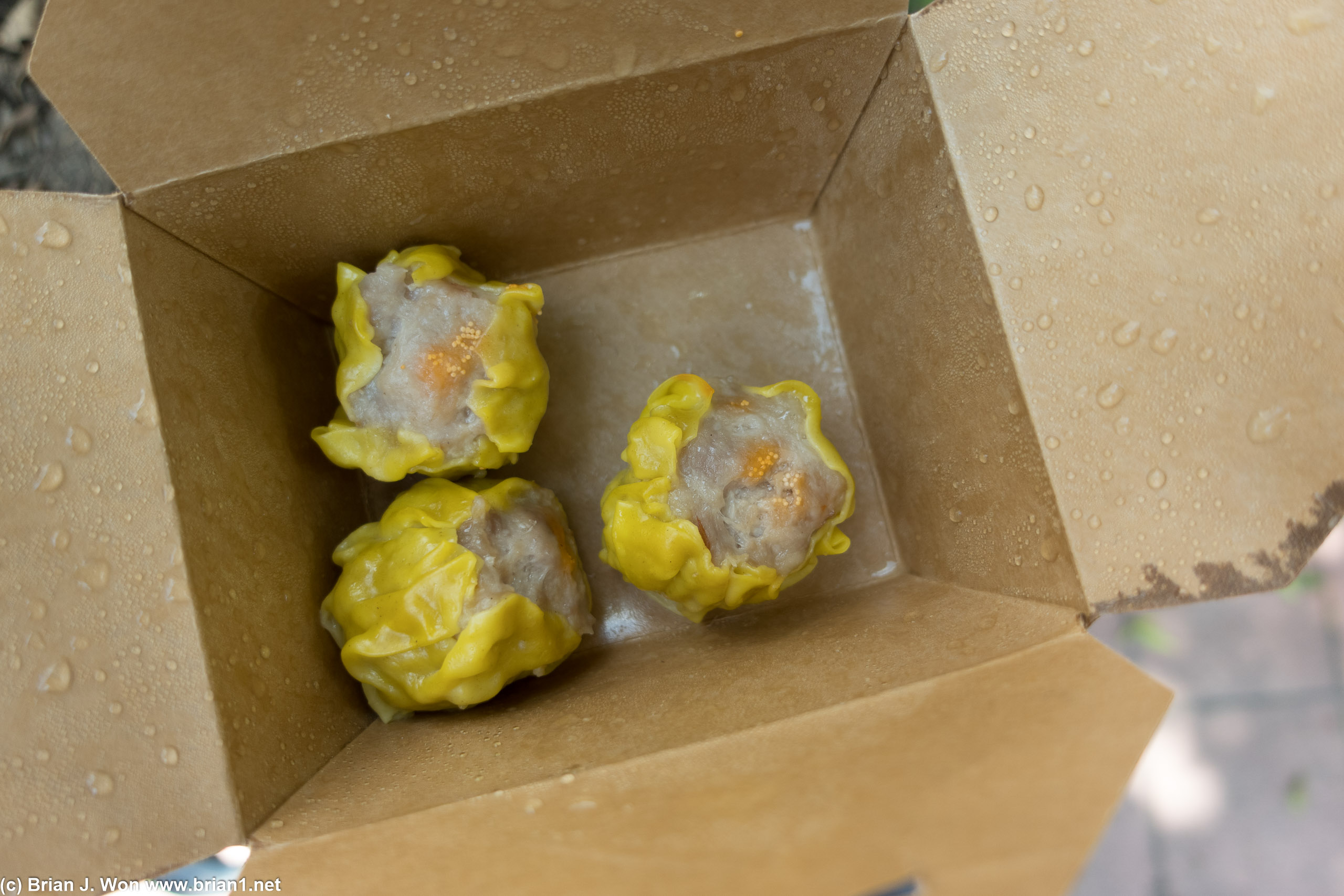 Shu mai were a little sad.