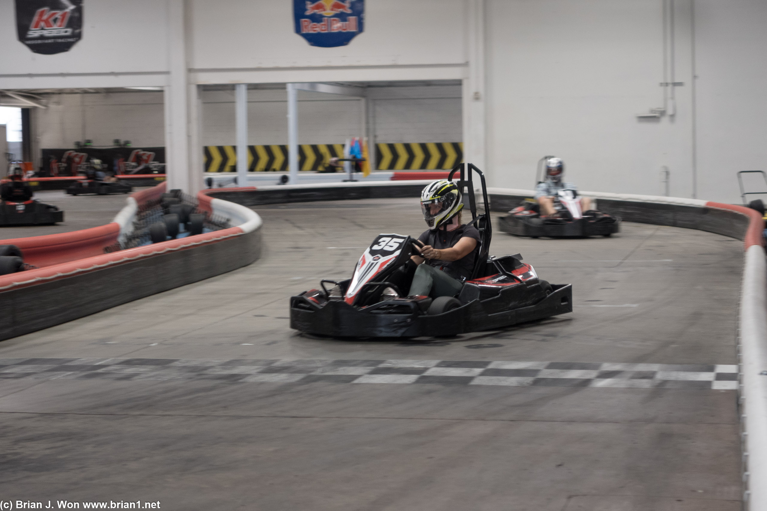 Randy's sister on the track.