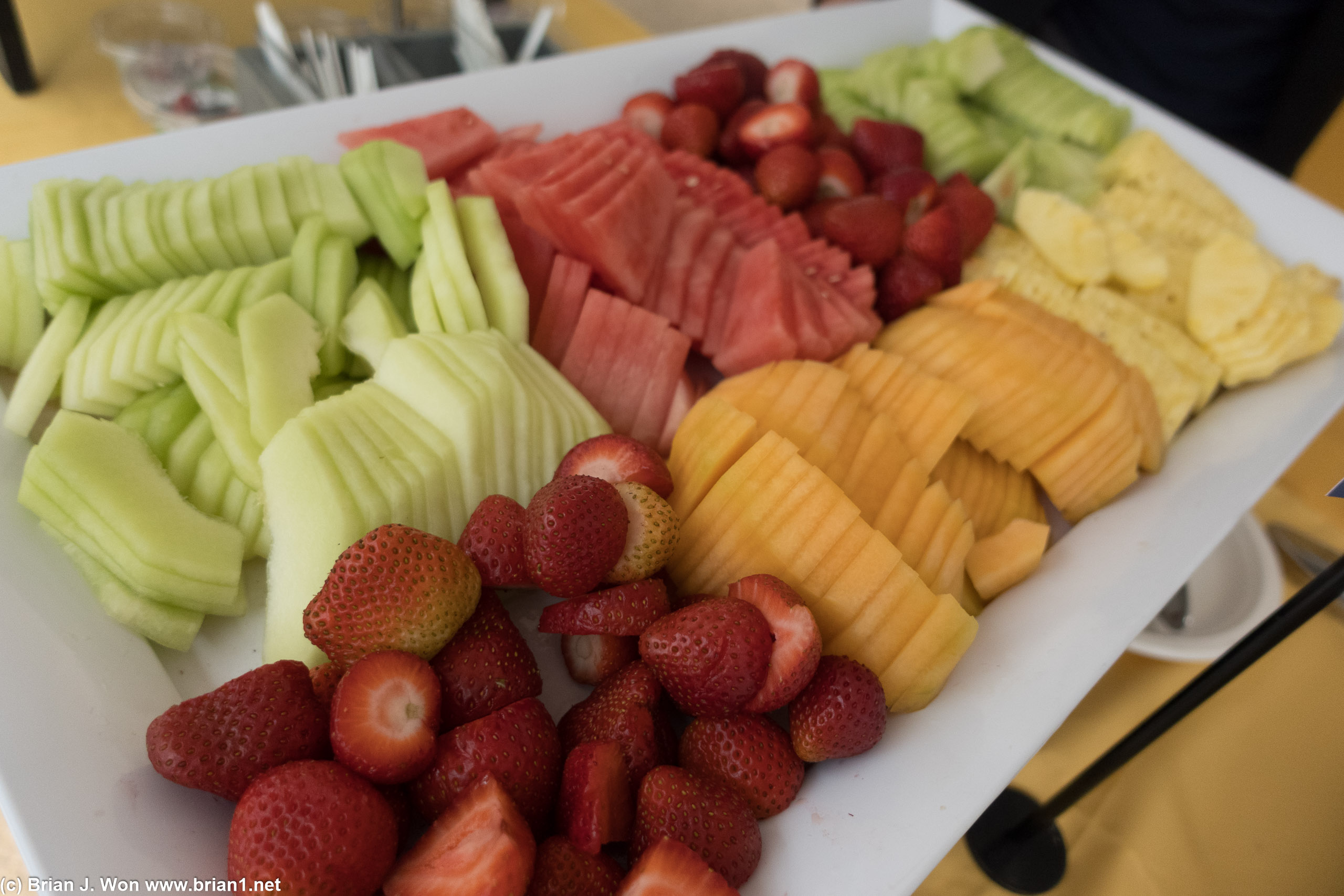 Fresh fruit.