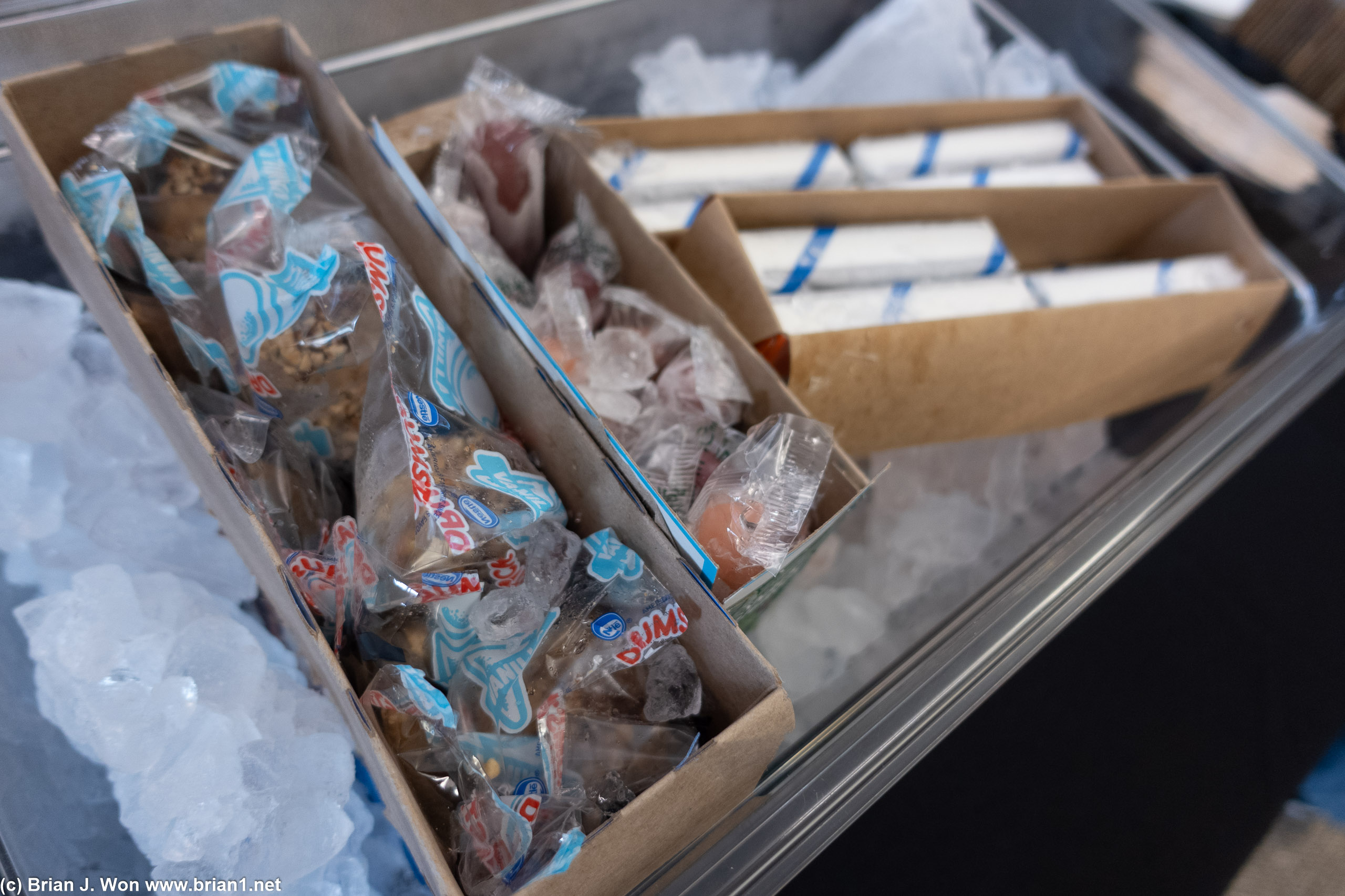 Ice cream for snacks.