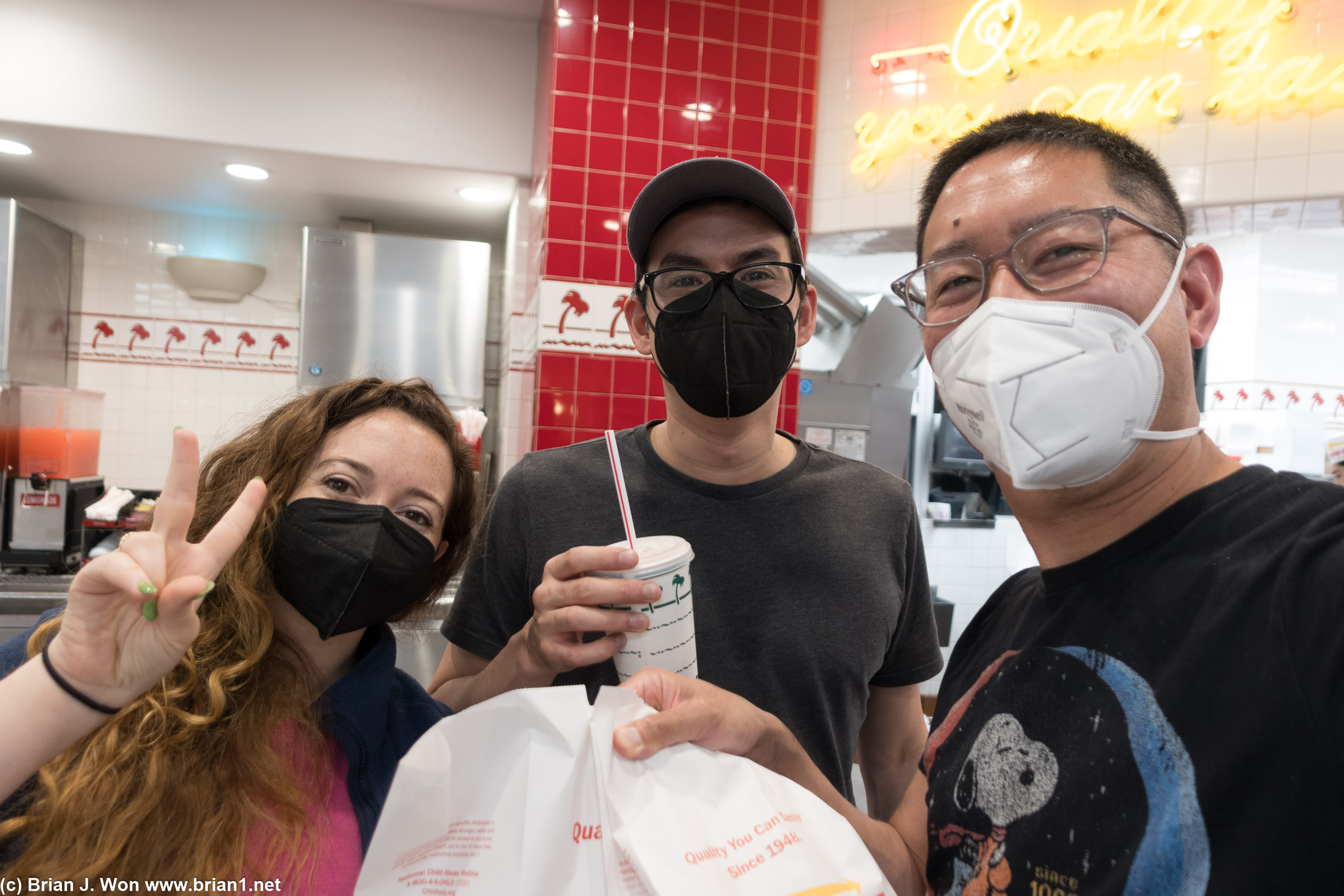 First stop at midnight, In-N-Out.