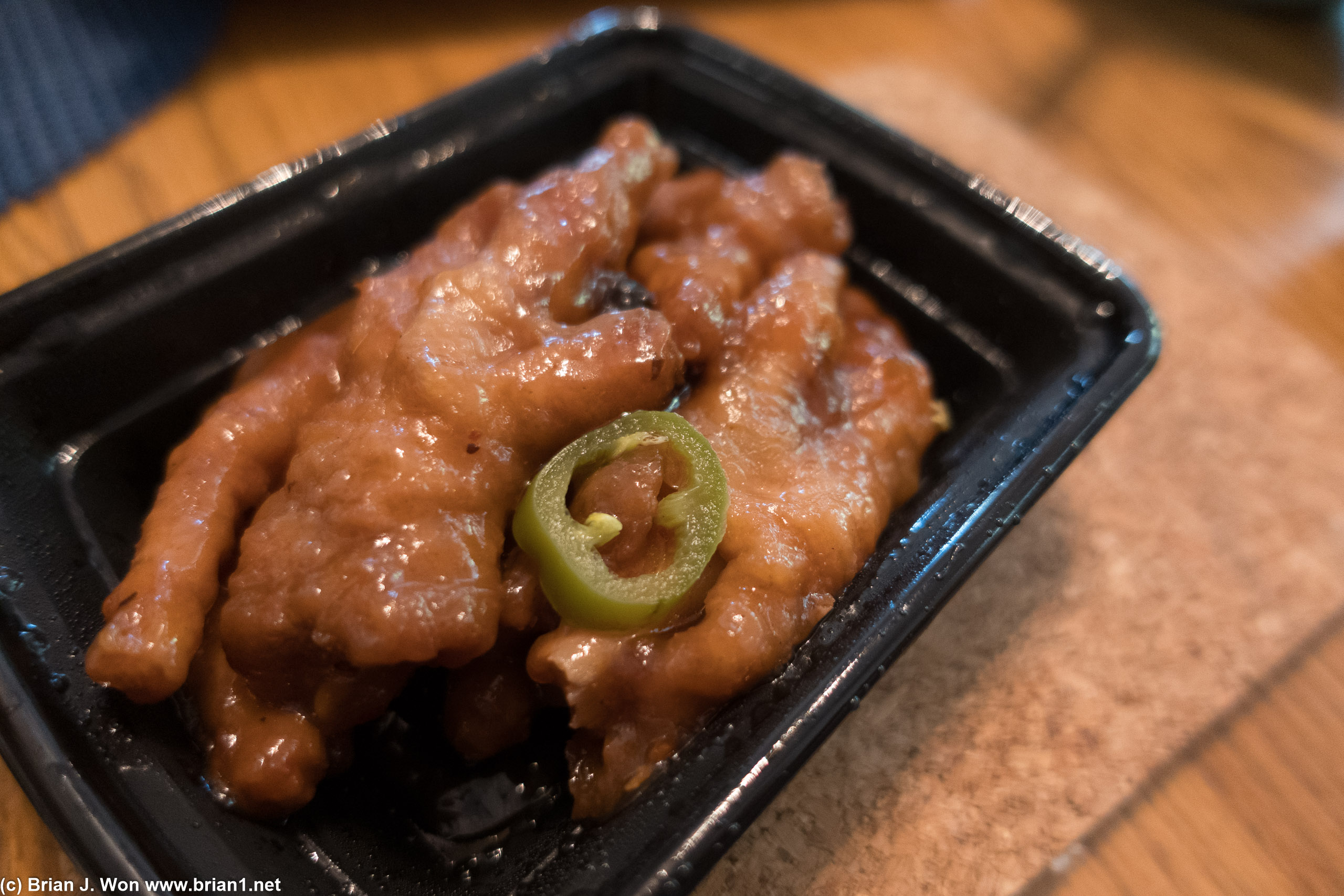 Chicken feet from ABC Bakery.