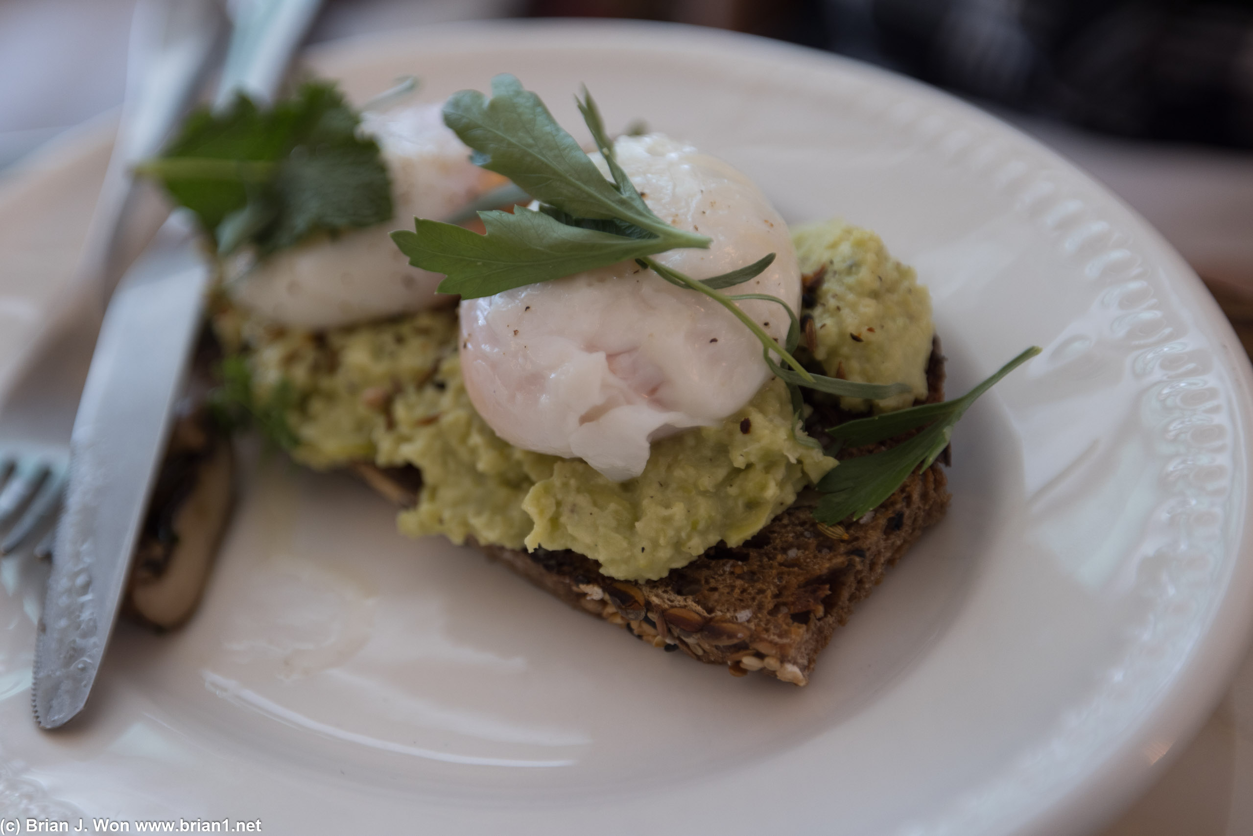 Green bean toast (not avocado).