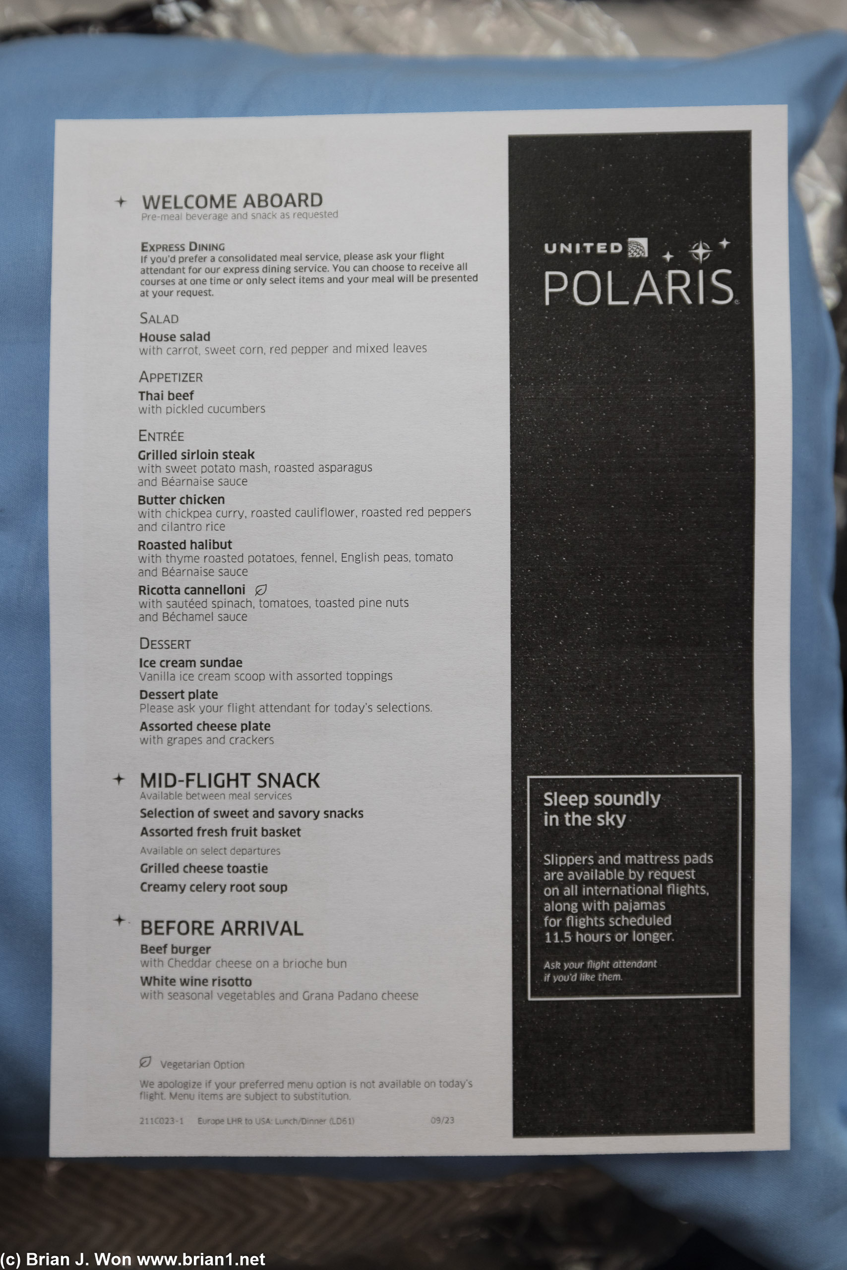 No printed menus, just this cheap photocopy?