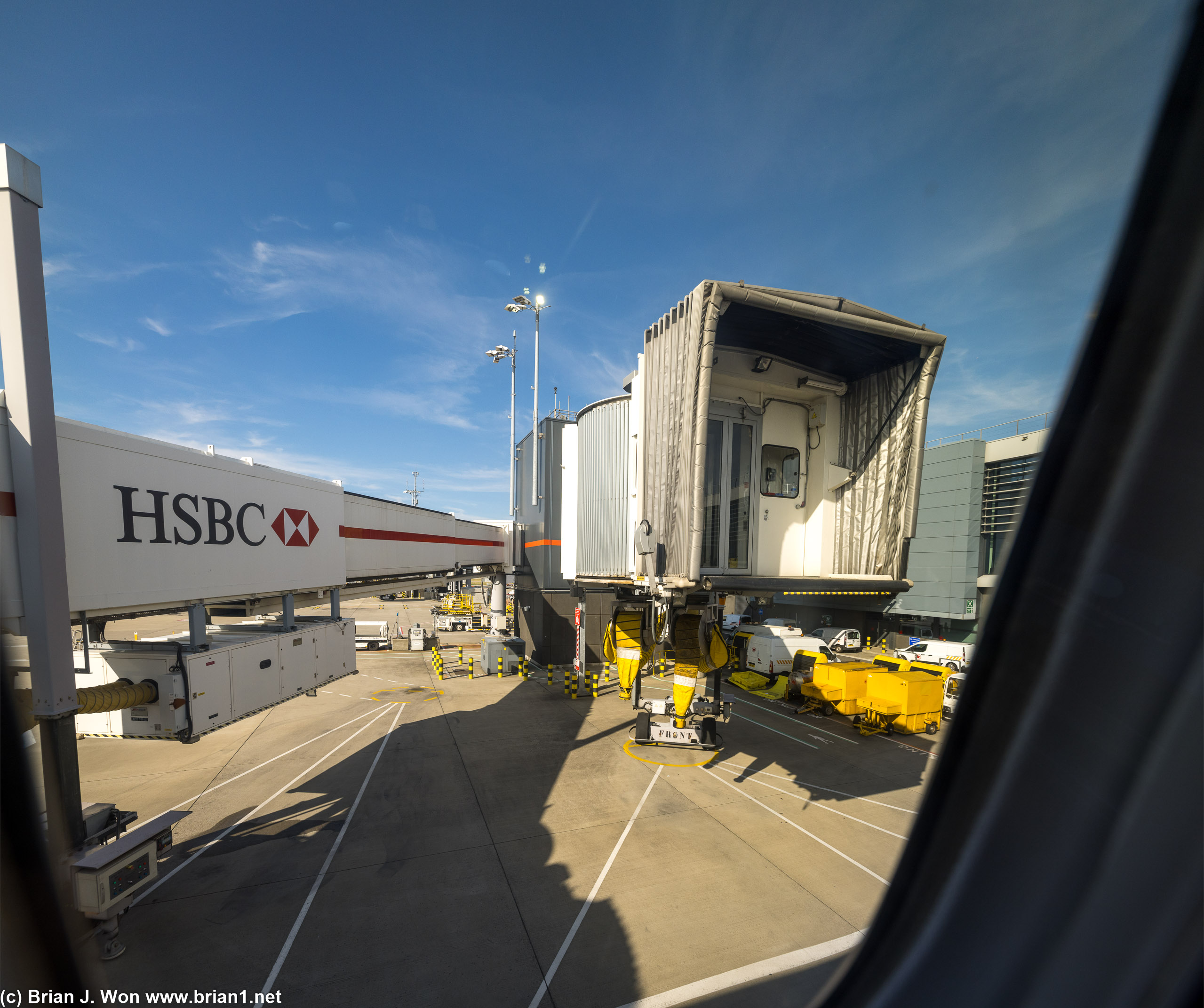 Pulling back from the gate.