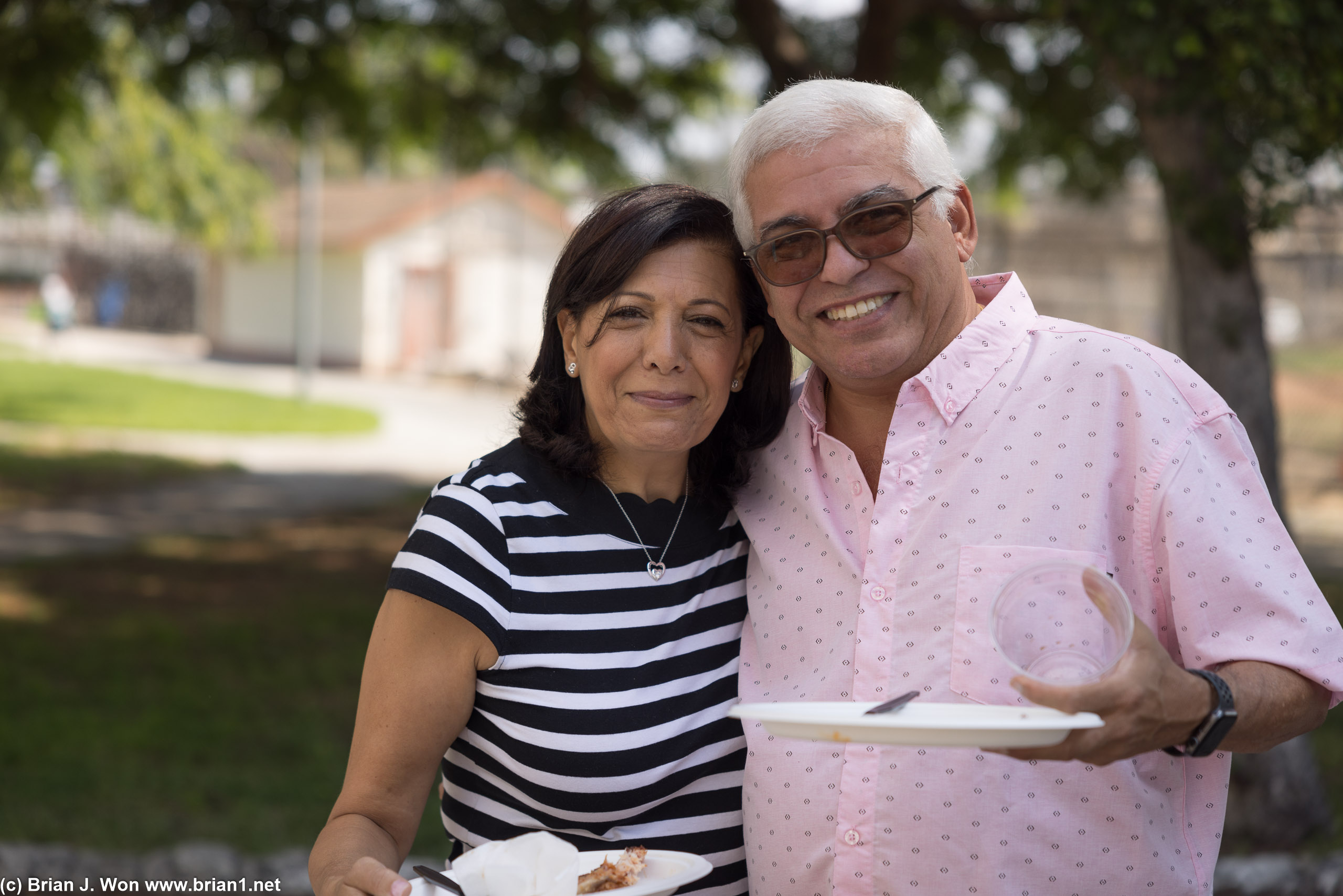 Salwa and her husband.