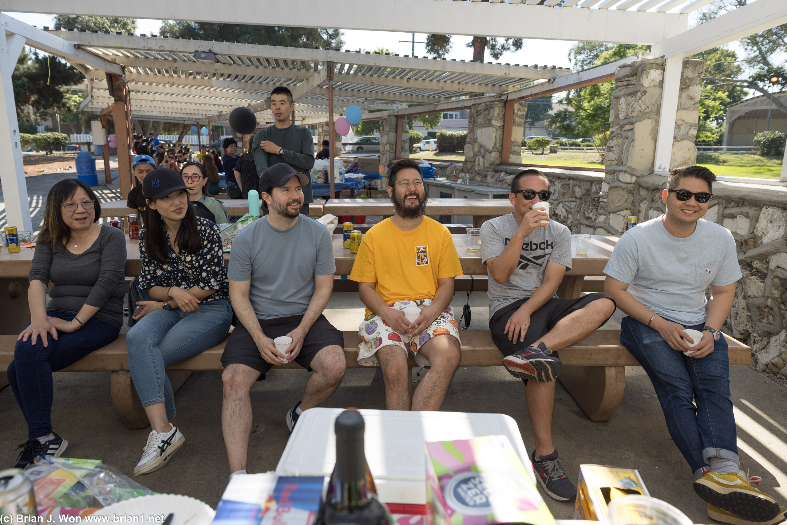 Julie, Lulu, Paul, Mike, Jarett, and Patrick.