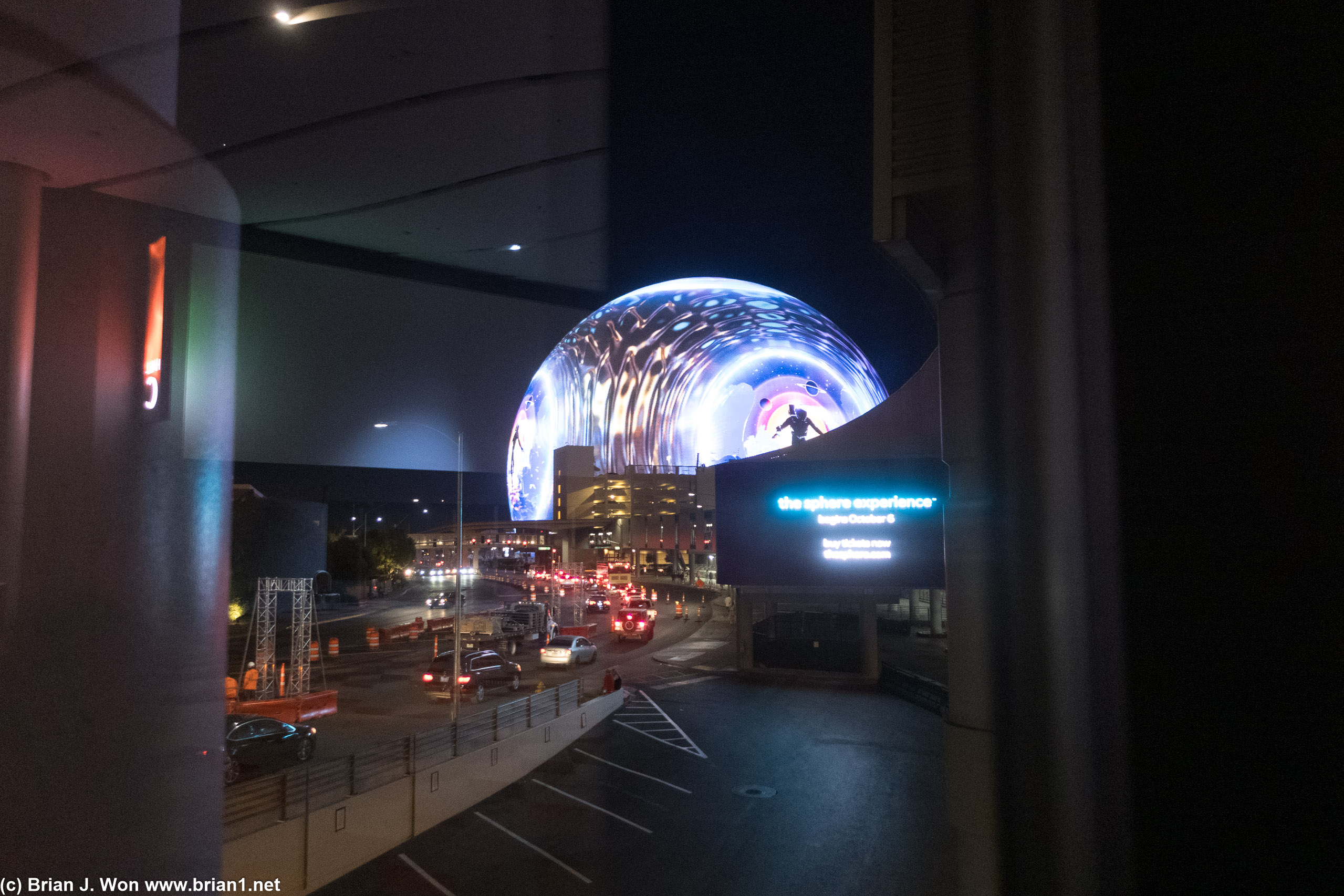 The Sphere as viewed from The Venetian.