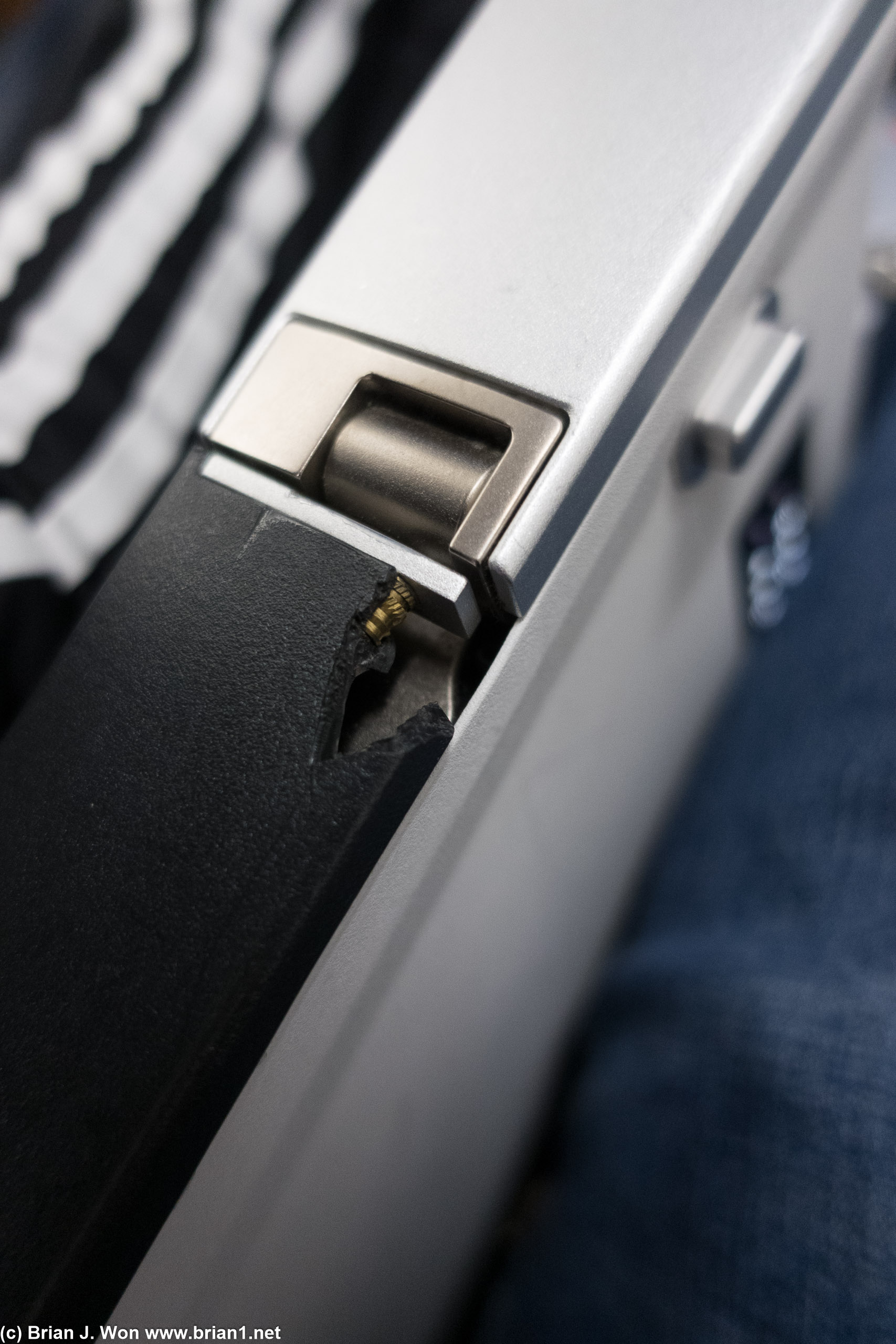 Yet already damaged armrest.