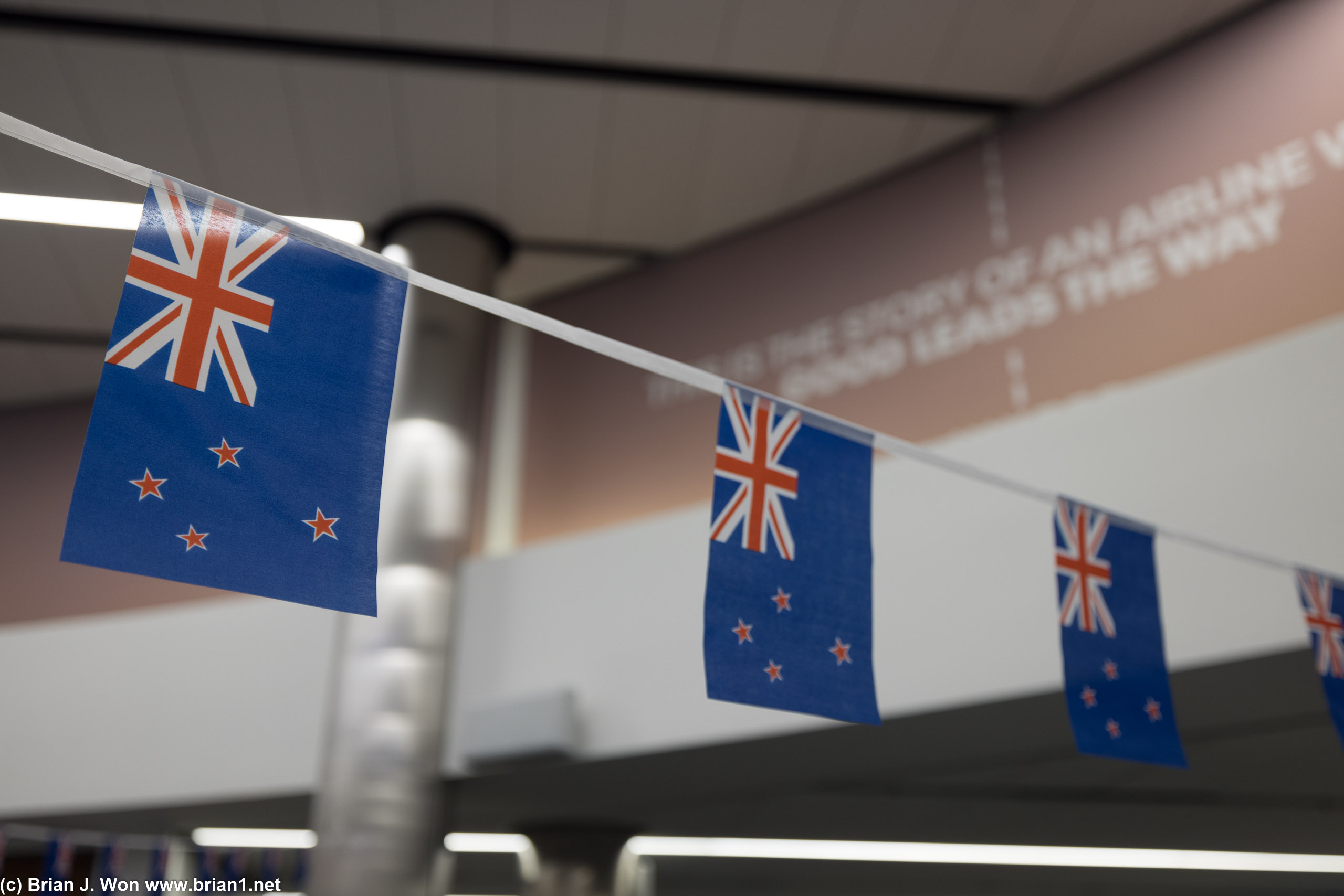 New Zealand flags.