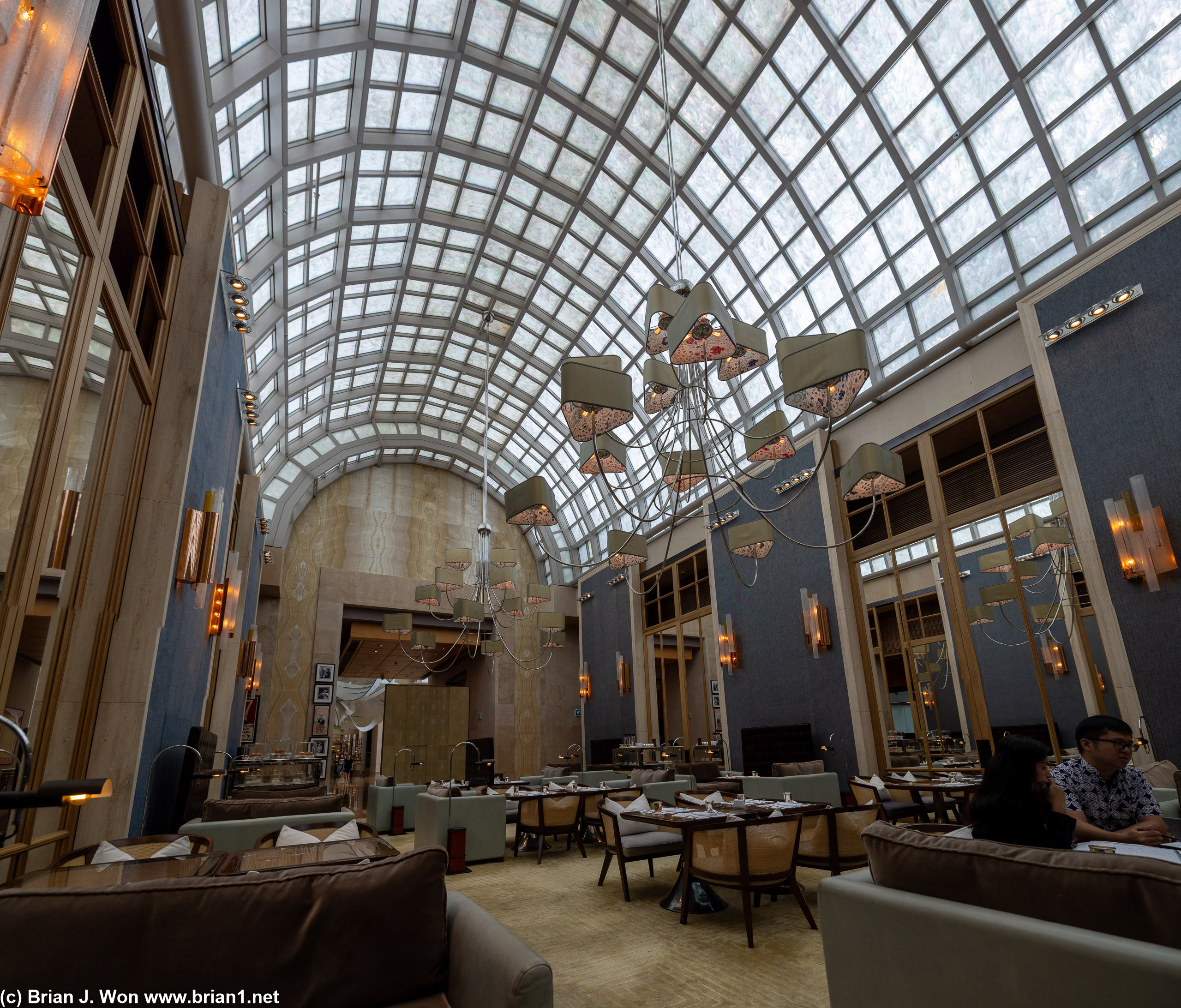 The lobby lounge.