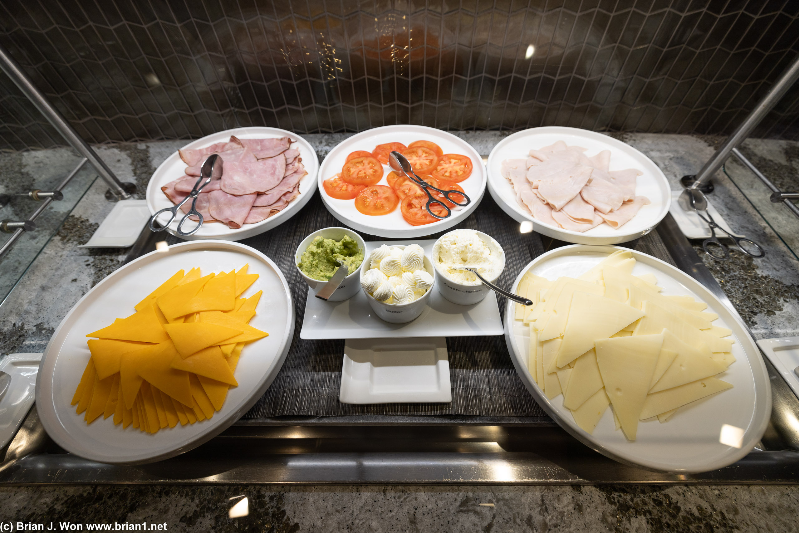 Polaris Lounge buffet at LAX.