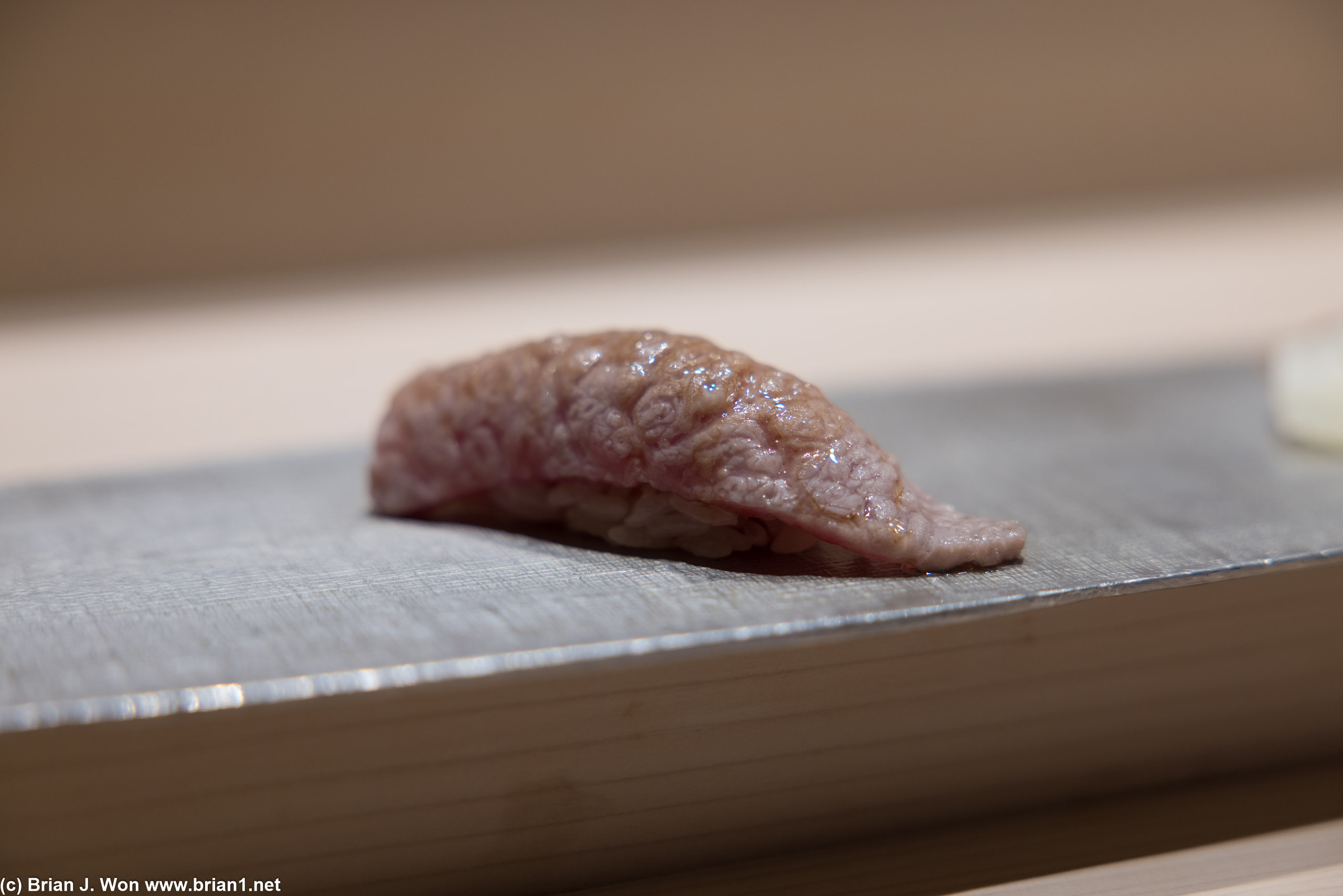 Seared toro.
