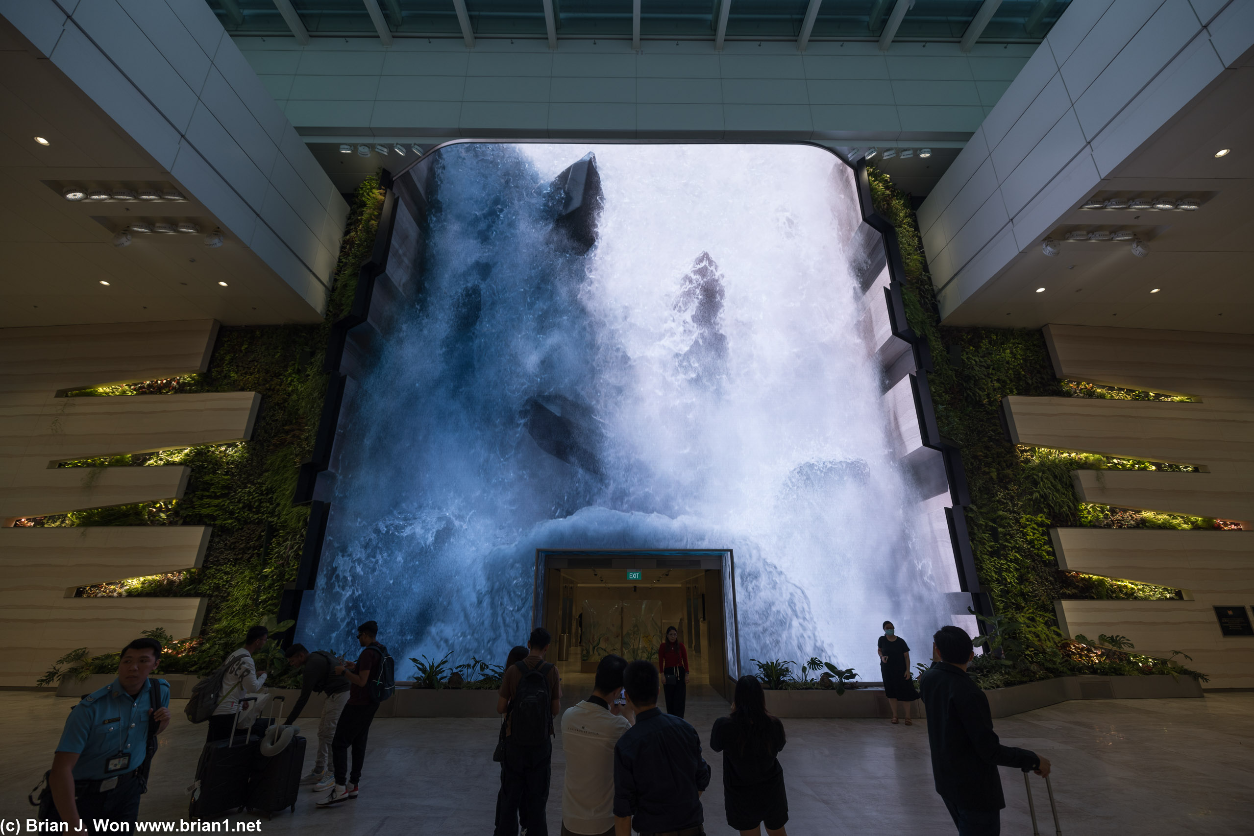 Wonderfall inside Terminal 2.