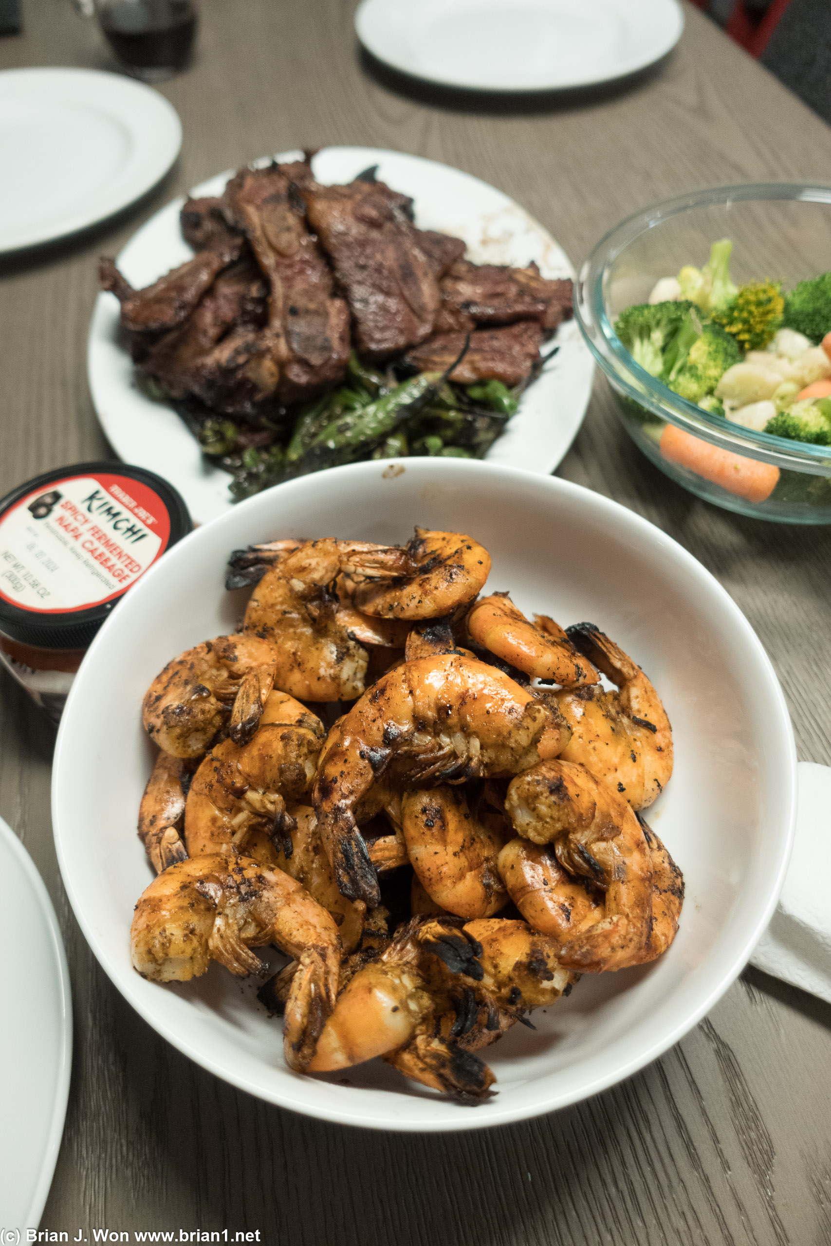 Shrimp, too.