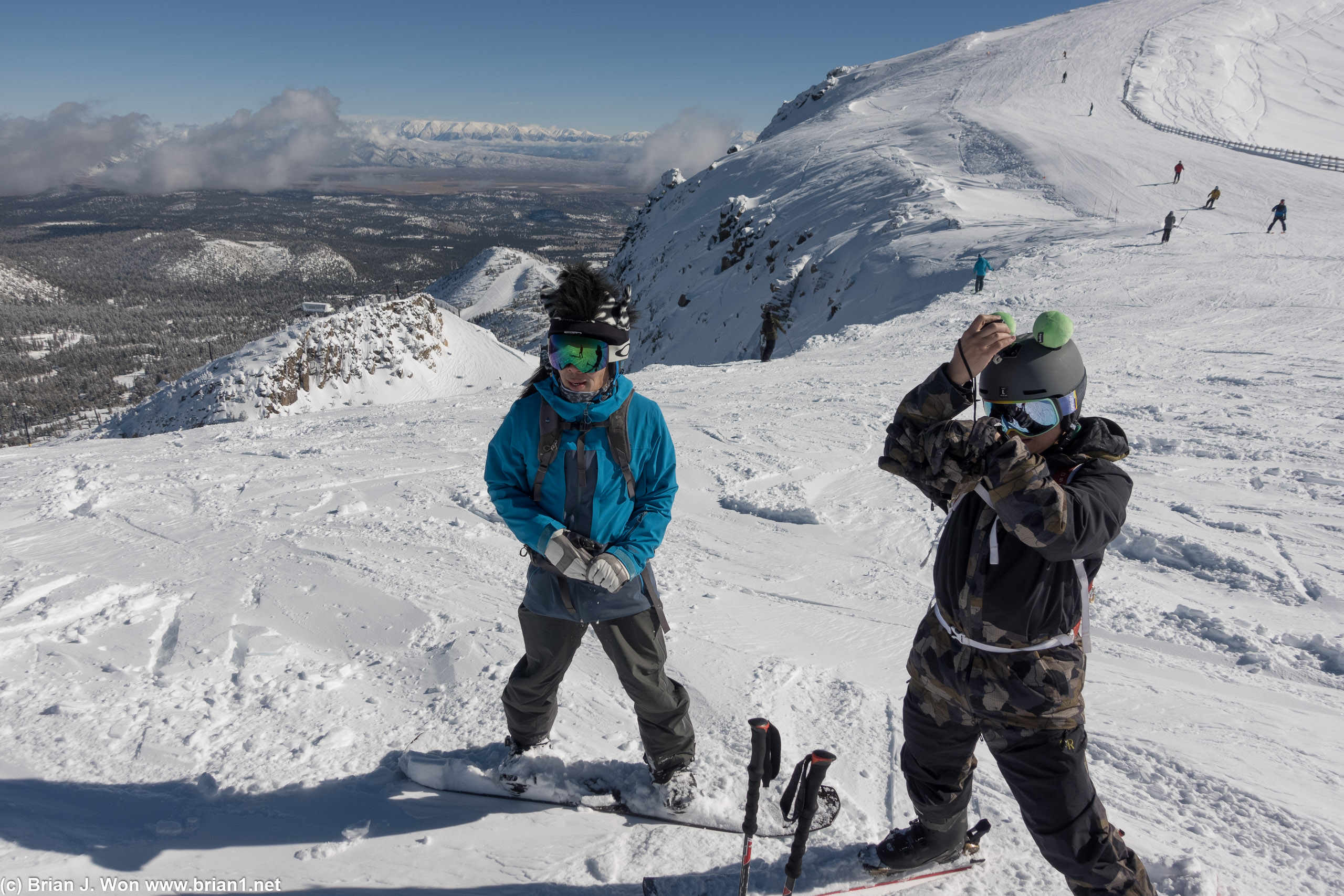 Mike and Chris at the top of Cornice Bowl.