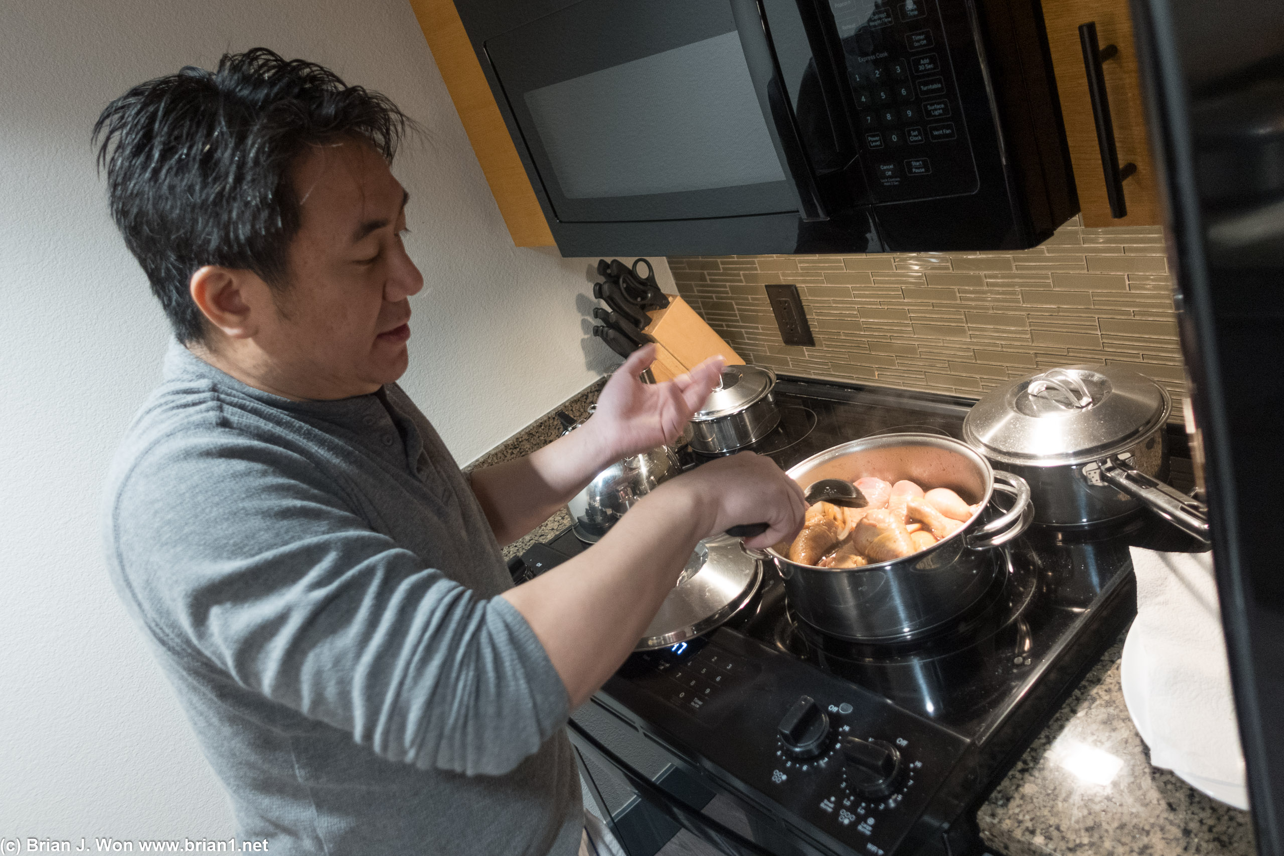 Chris making adobo for dinner #3.