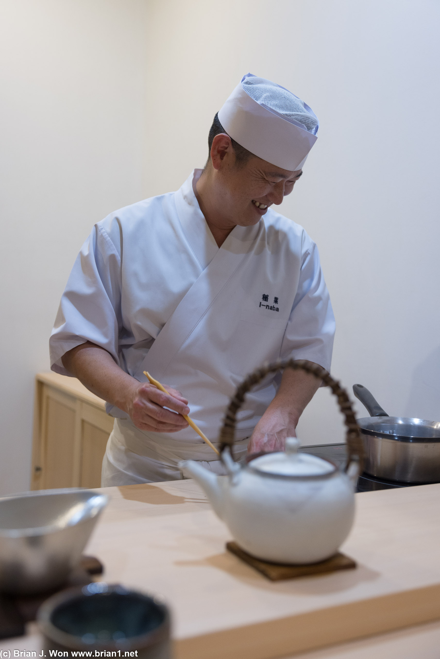 Chef Yasuhiro Hirano hard at work.